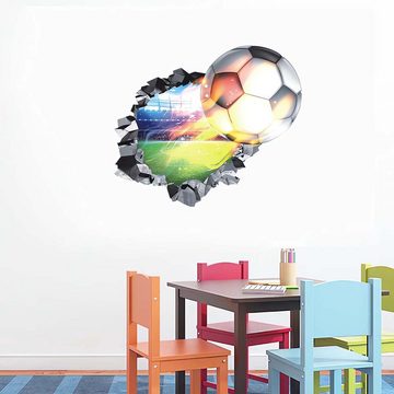 FIDDY 3D-Wandtattoo Home Decor Gebrochene Wand Fußball Aufkleber Selbstklebend (1 St)