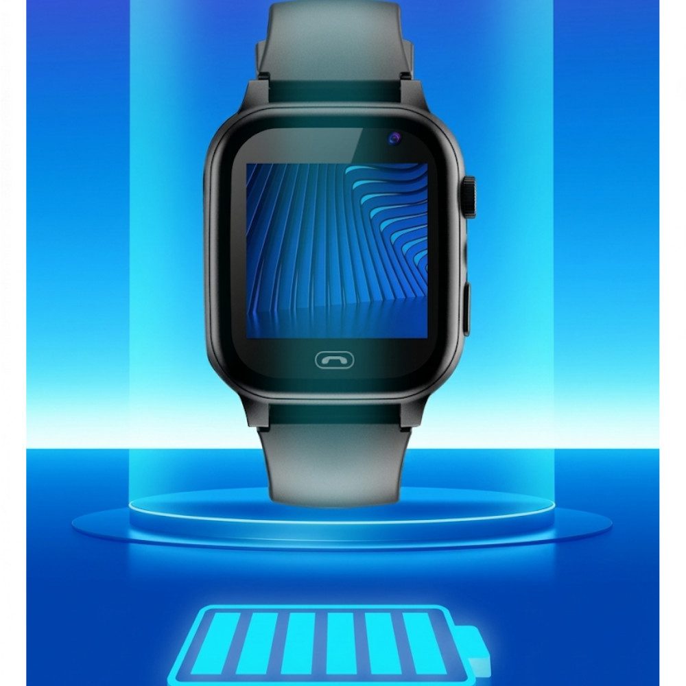 Athlix Kinder Smartwatch SOS GPS Videoanruf Kamera wasserdicht Smartwatch (3,66 cm), Sichere Hakenschnalle, Spritzwassergeschützt – Bild 3 von 4
