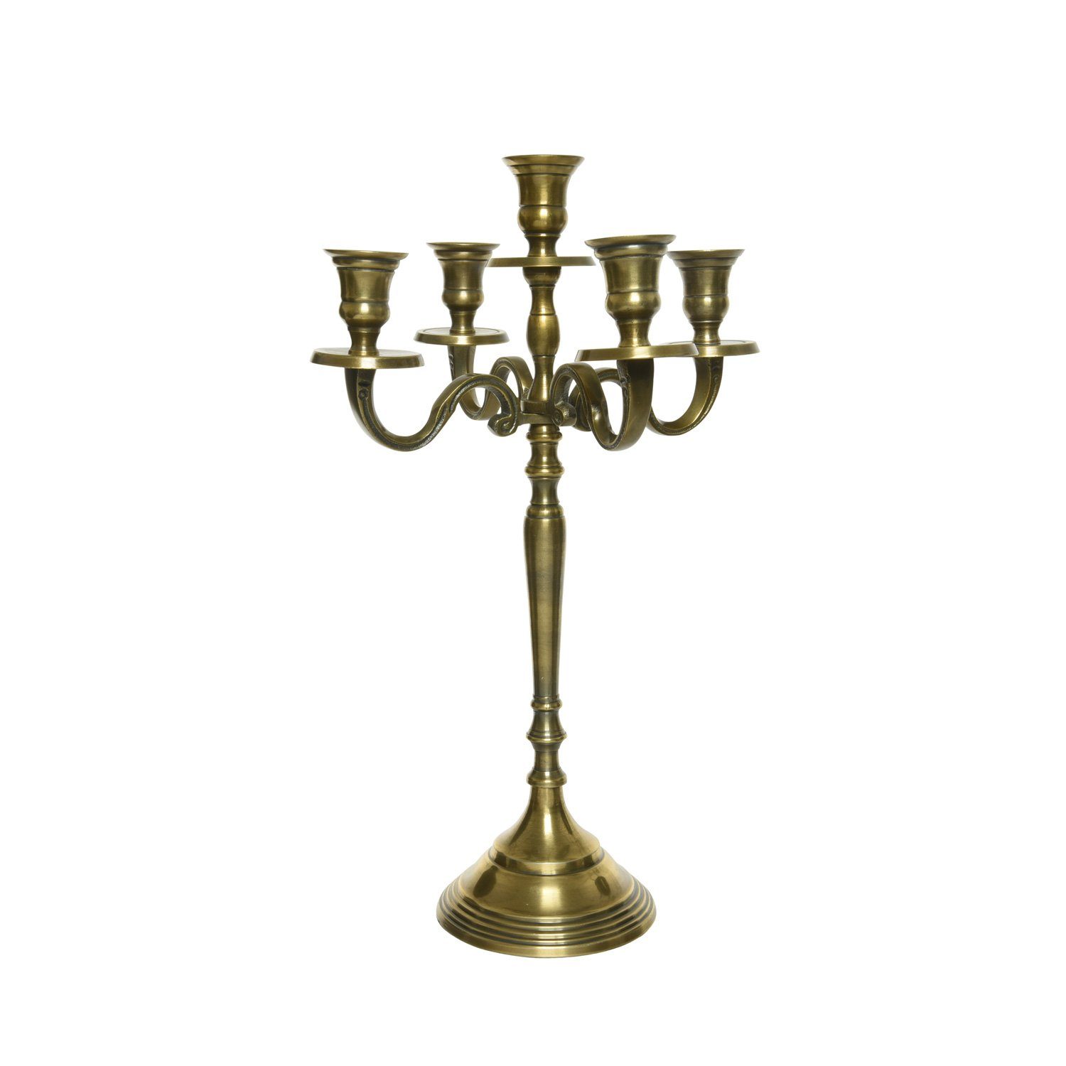 Kerzenständer Kerzenständer Stabkerzenhalter Kerzenleuchter f. Tafelkerzen 40cm gold