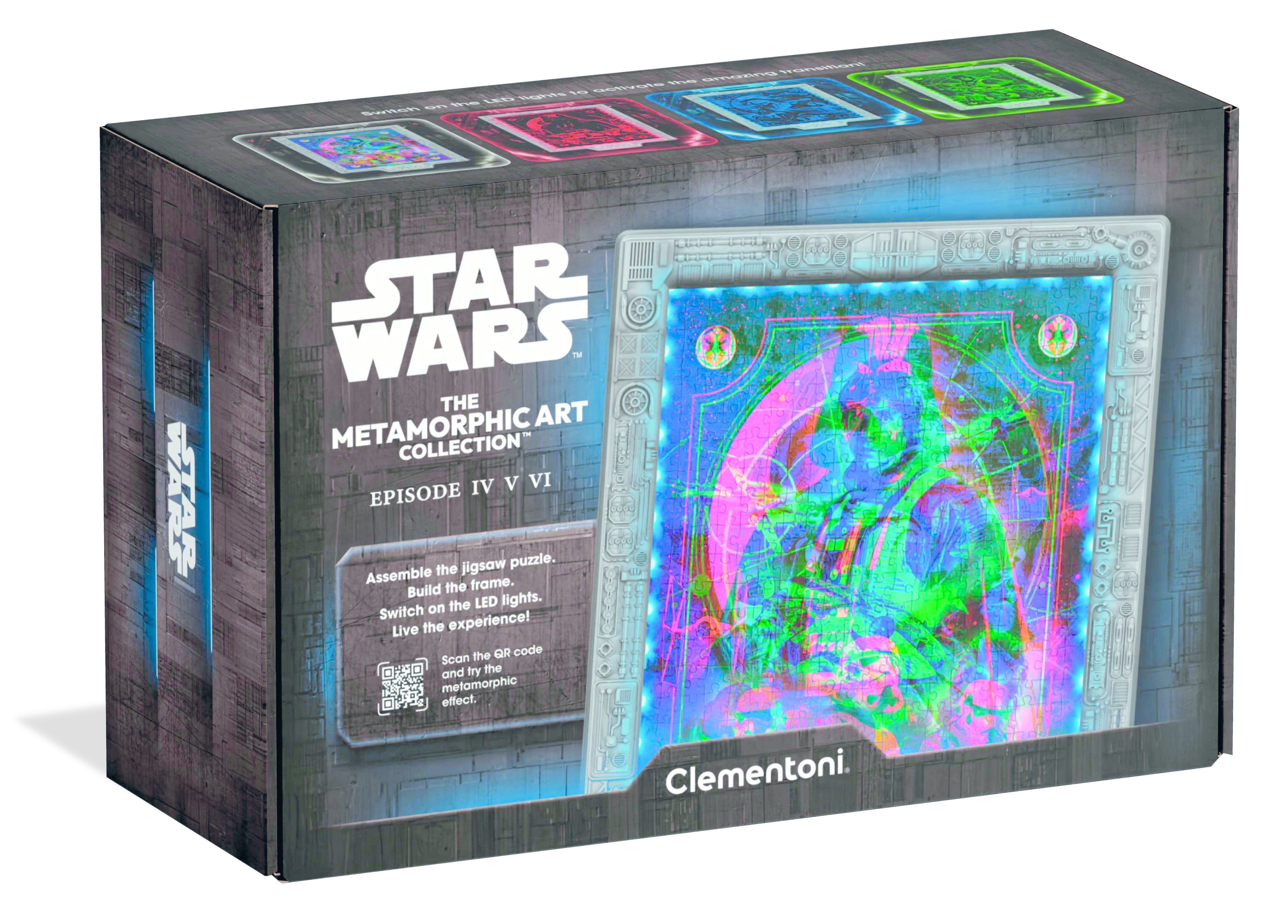 Clementoni® Puzzle Star Wars - The Metamorphic Art Collection Episode 4-5-6, 520 Puzzleteile, Mit Licht; Made in Europe