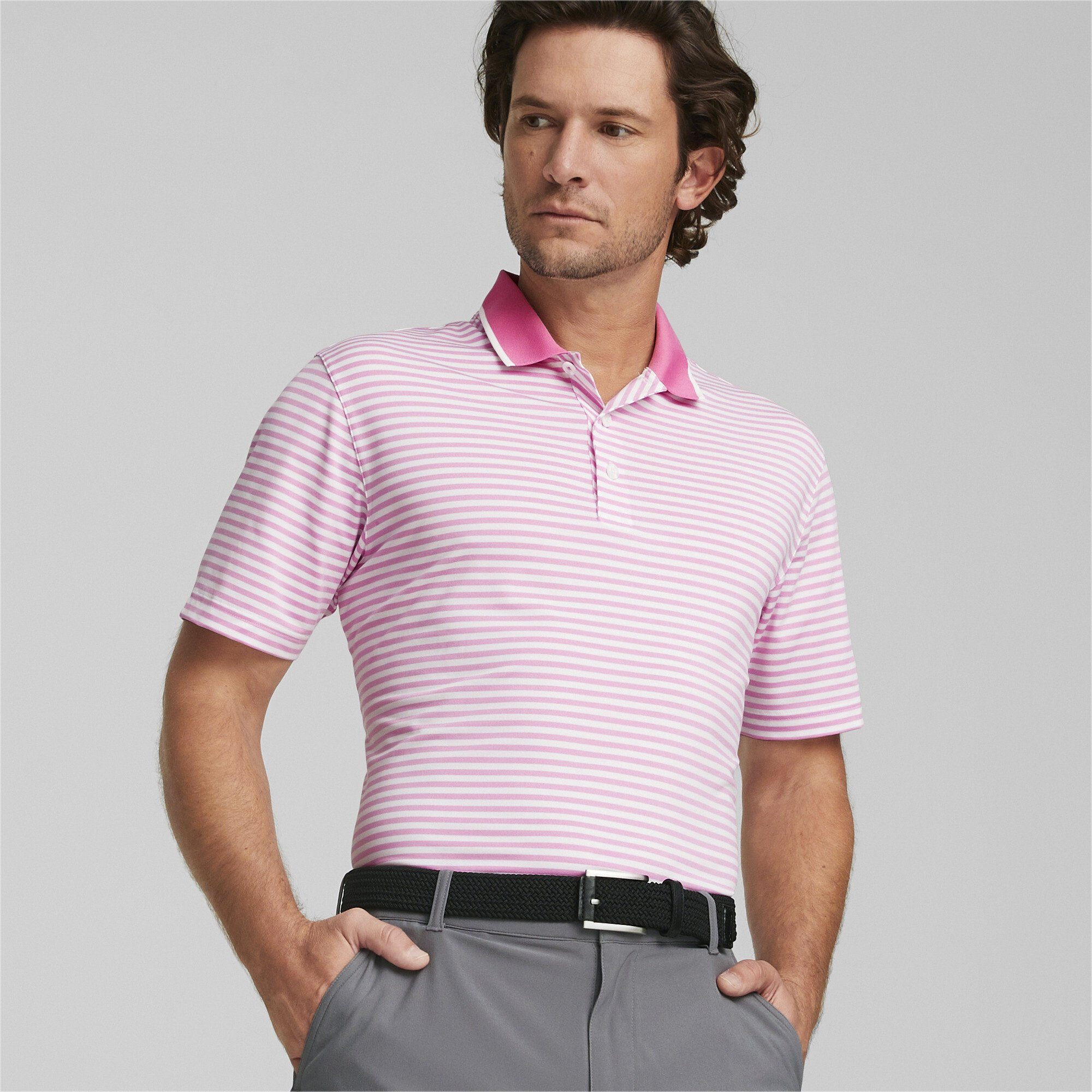 Golfpolo Feeder Pink PUMA Herren Mattr Poloshirt