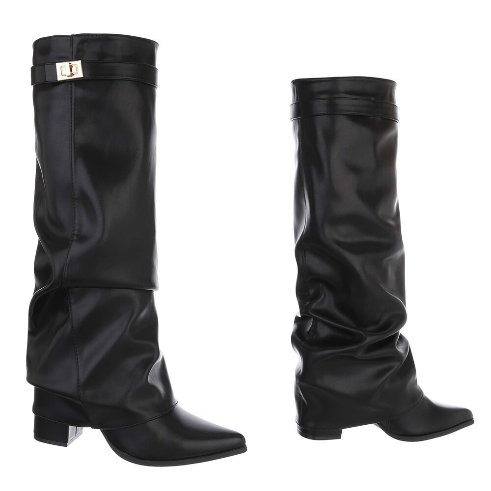 Ital-Design Elegante Stiefel mit hochwertigem Material und bequemem Design High-Heel-Stiefel – Bild 4 von 5