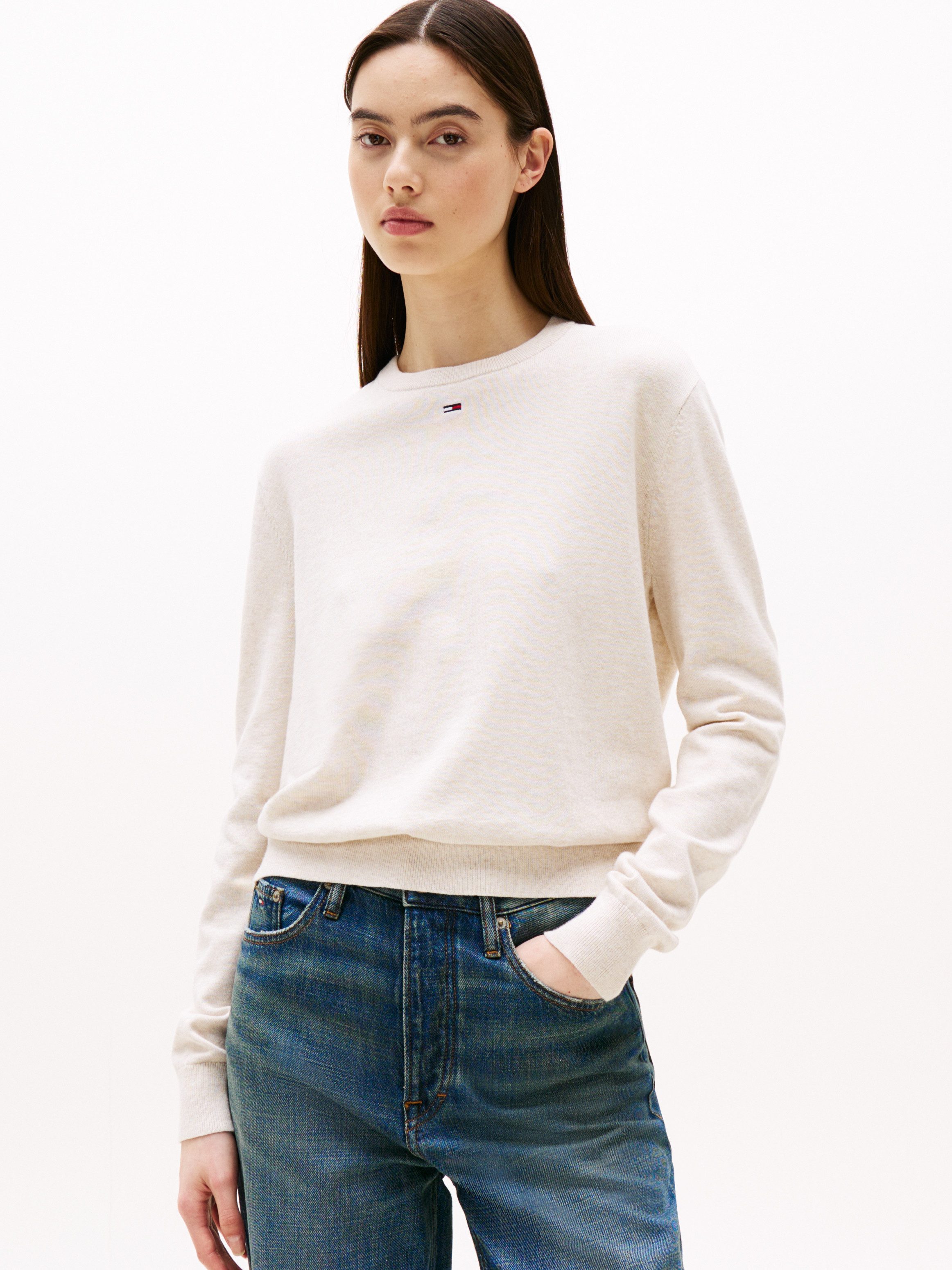 Tommy Jeans Strickpullover TJW ESSENTIAL CREW SWEATER EXT günstig online kaufen