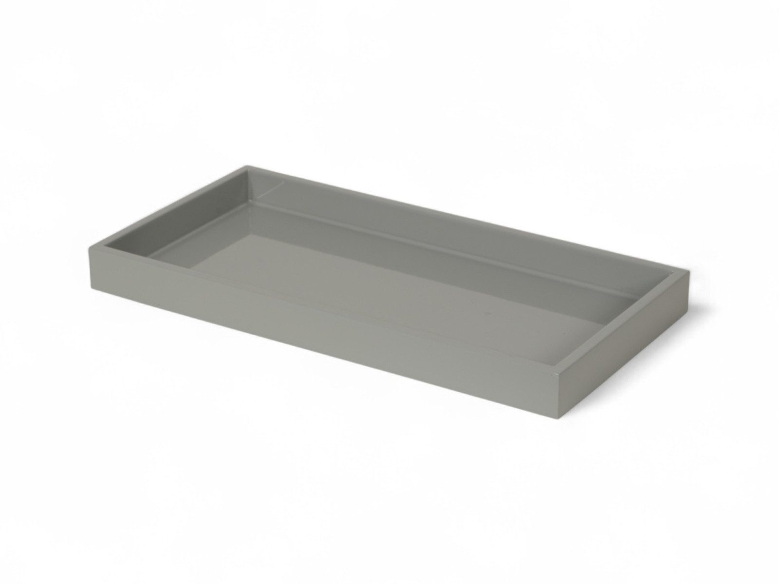 albert l. (punkt) Tablett Lacquer-Tablett naturgrau 30x15cm, MDF