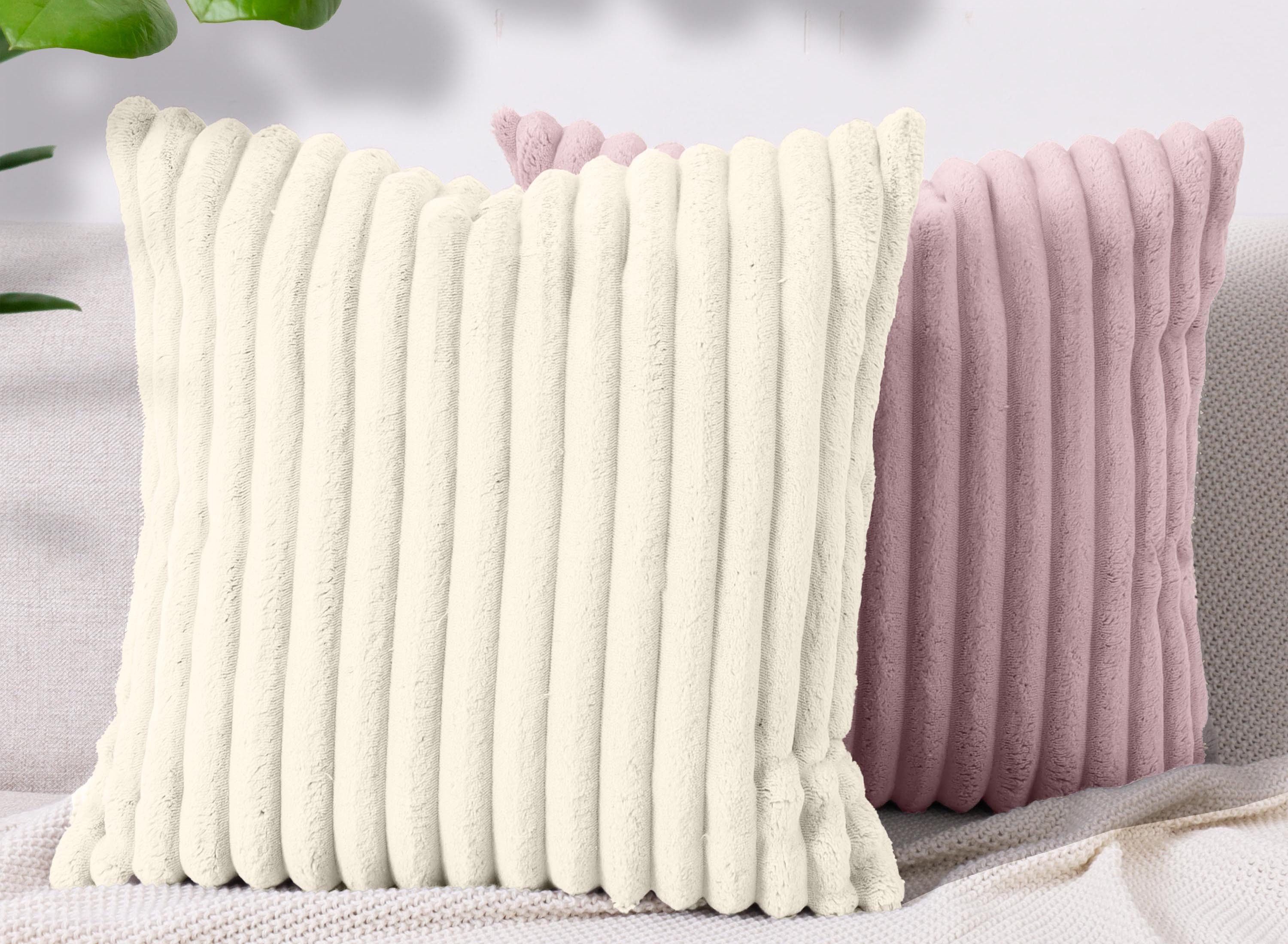 Amilian Dekokissen 2er Set - Zierkissen mit Füllung; Sofakissen; Couchkissen, (2 Stück), 50x50 cm, Dekokissen mit Füllung und Bezug; Wohnkissen