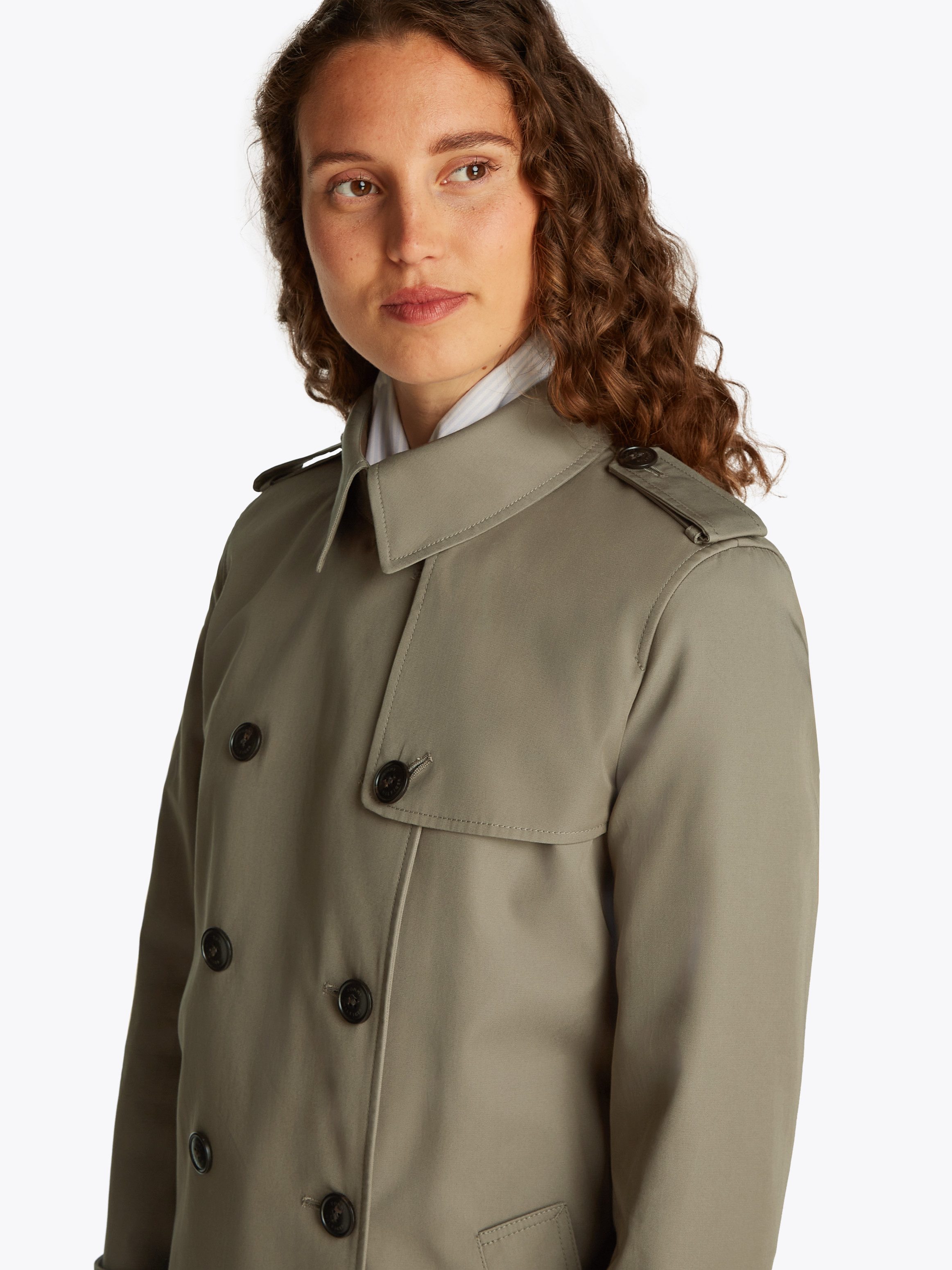 Tommy Hilfiger Trenchcoat COTTON DB SLIM FIT TRENCH mit den typischen Trenc günstig online kaufen