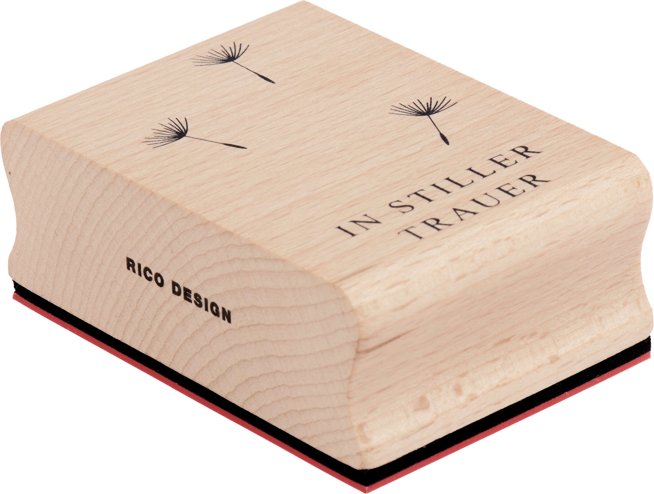 Rico Design Stempel Holzstempel In stiller Trauer, 5x7 cm