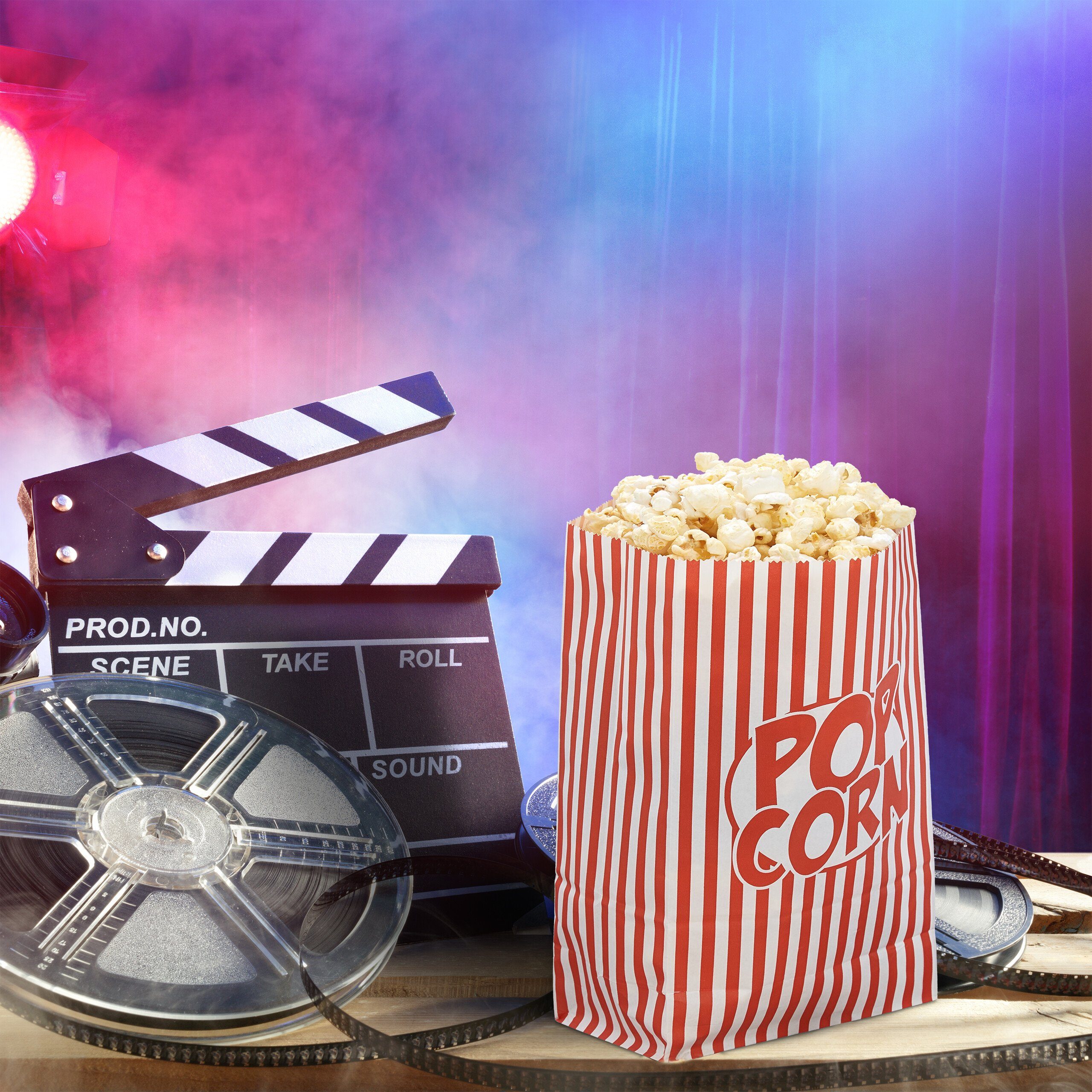 relaxdays Snackschale Retro Popcorntüten 48er Set, Papier, (48-tlg) – Bild 2 von 5