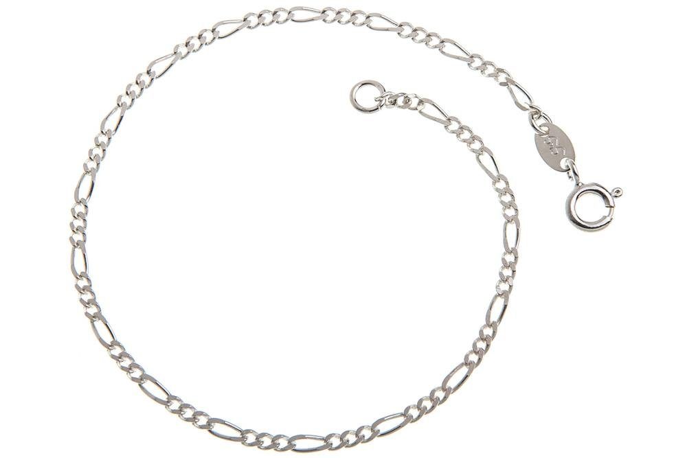 Silberarmband Figarokette Armband 2,2mm - 925 Silber, Länge wählbar von 16-25cm