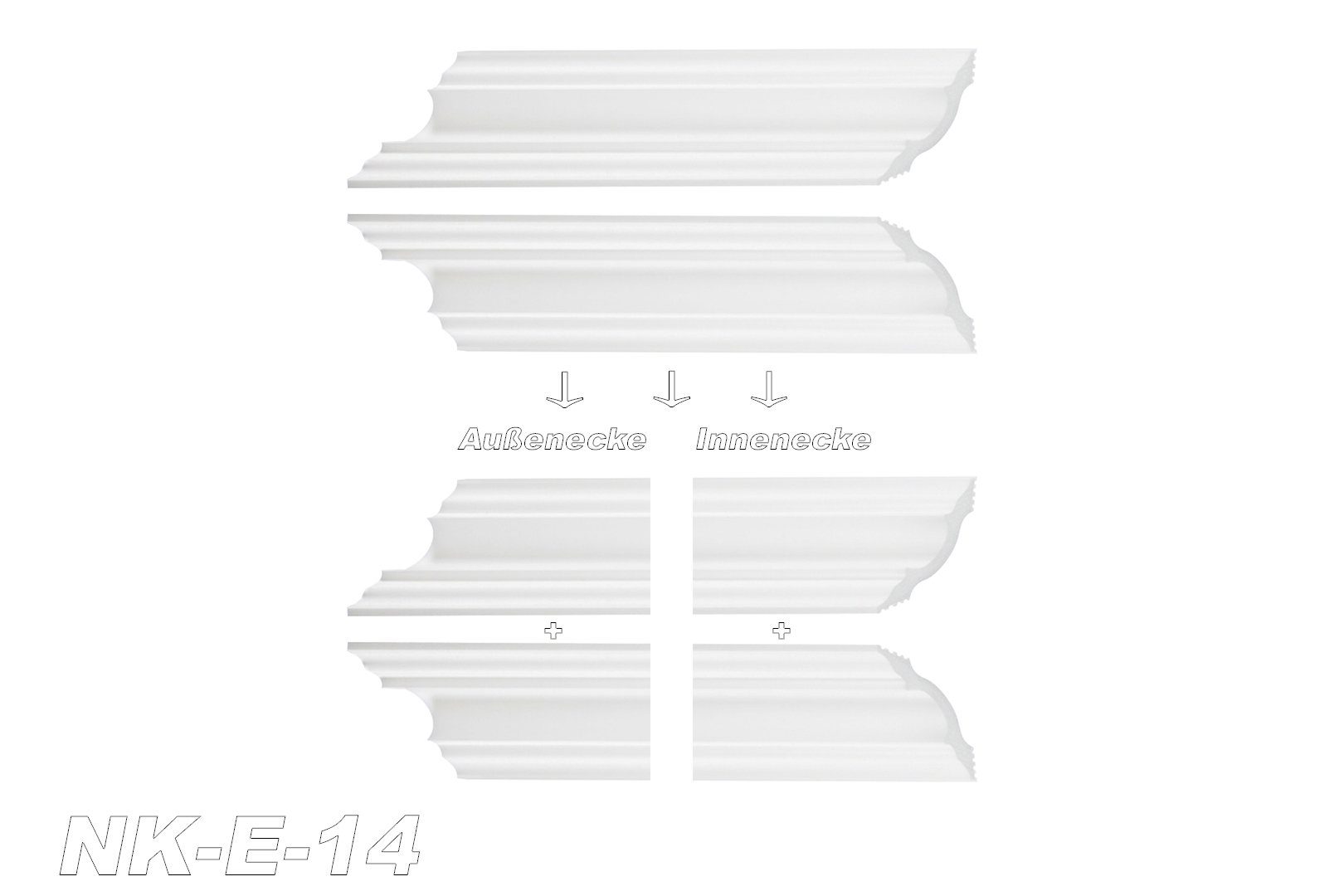 marbet design Stuckleiste E-14, Innen- & Außenecke (1 Stück), XPS Styropor günstig online kaufen