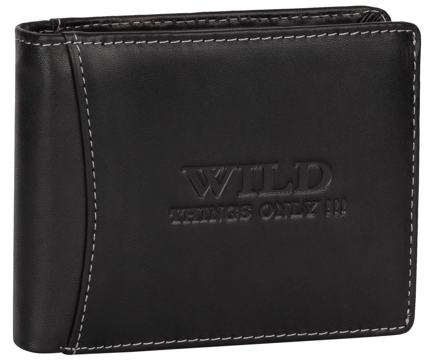 Wild Things Only !!! Geldbörse RFID echt Leder Portemonnaie Geldbörse Geldbeutel Herren Querformat, RFID Schutz
