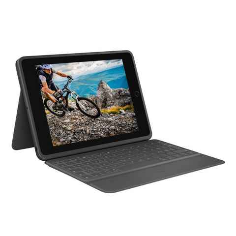 Logitech Rugged Folio für iPad 7, 8, 9 Generation iPad 10.2 Zoll (920-009304) iPad-Tastatur