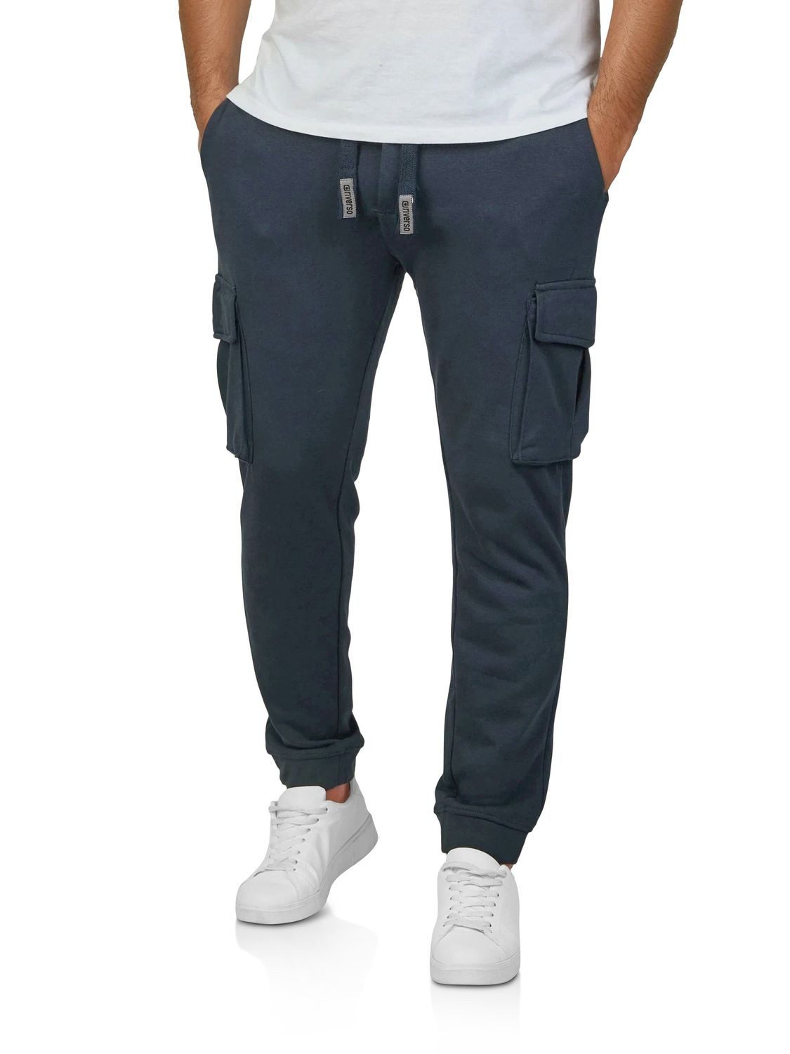 riverso Sweathose Herren Trainigshose RIVLoris Regular Fit Jogginghose mit Cargotaschen