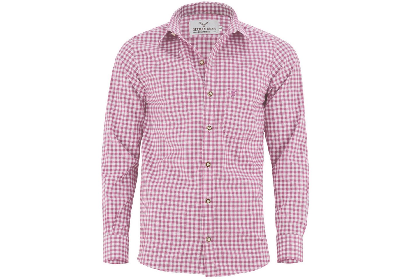 German Wear Trachtenhemd GW1206 Rosa Trachtenhemd ROSA/Karriert Karo Hemd
