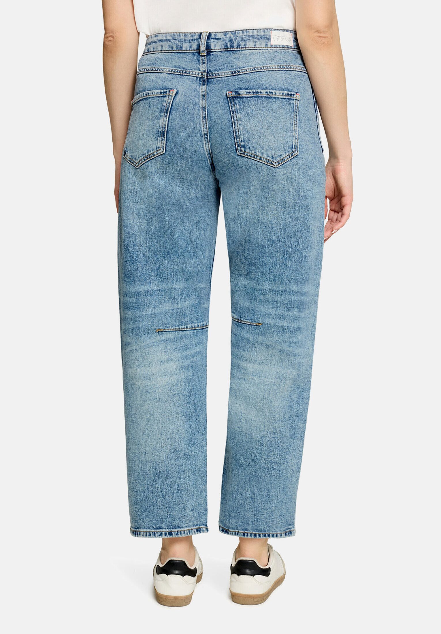 Cartoon Ankle-Jeans Damen mit Bindegürtel