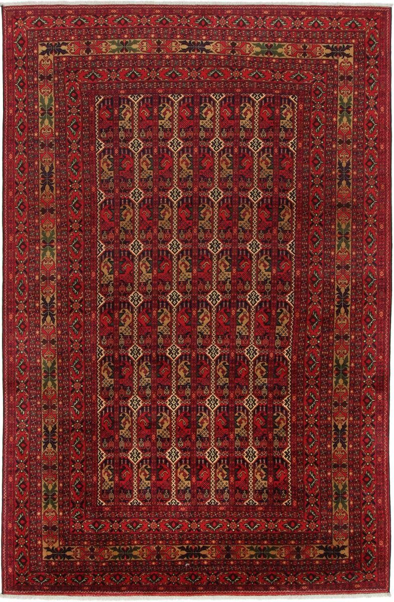 Orientteppich Afghan Mauri 194x295 Handgeknüpfter Orientteppich, Nain Trading, rechteckig, Höhe: 6 mm