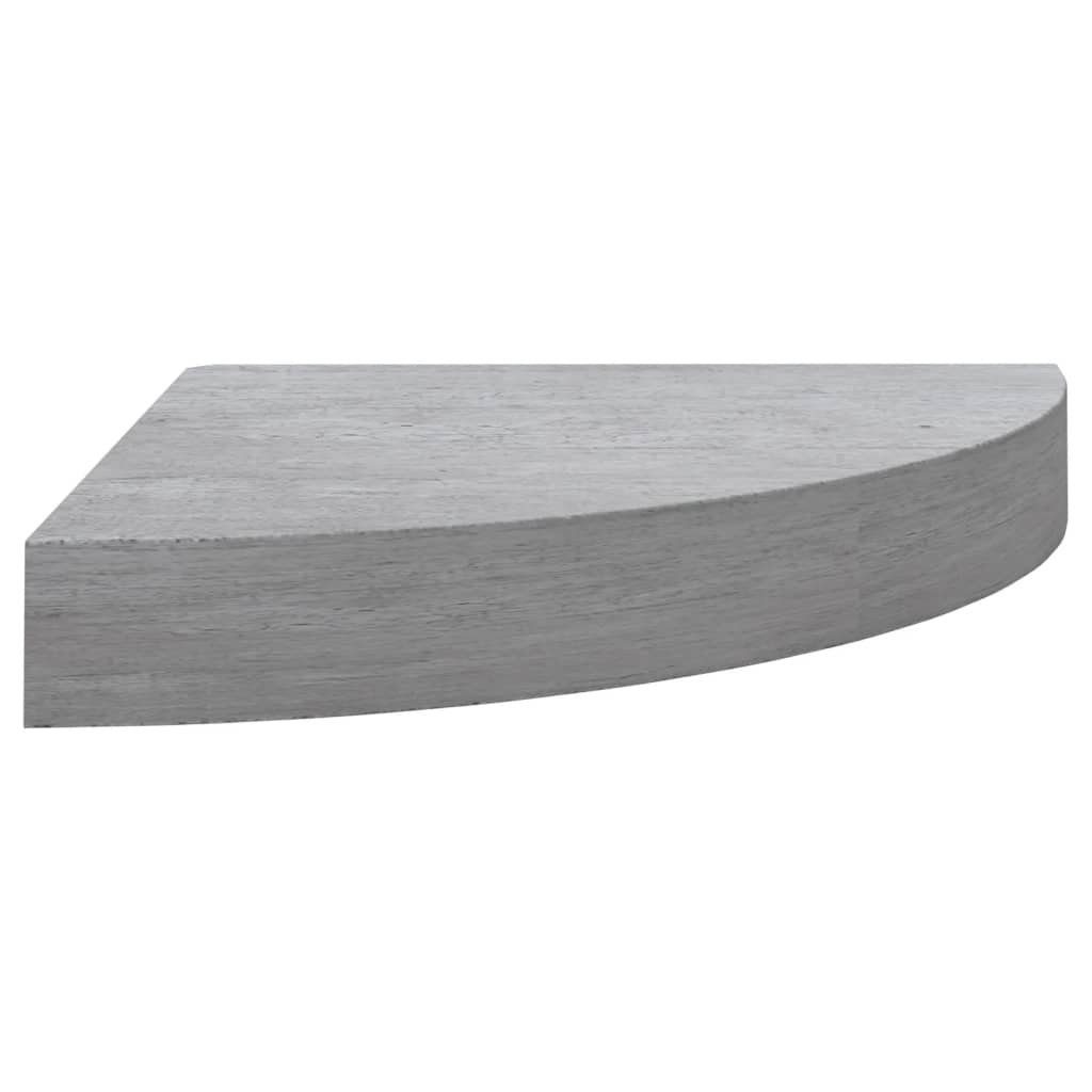 furnicato Wandregal Eck-Schweberegale 4 cm Betongrau 25x25x3,8 Stk. MDF