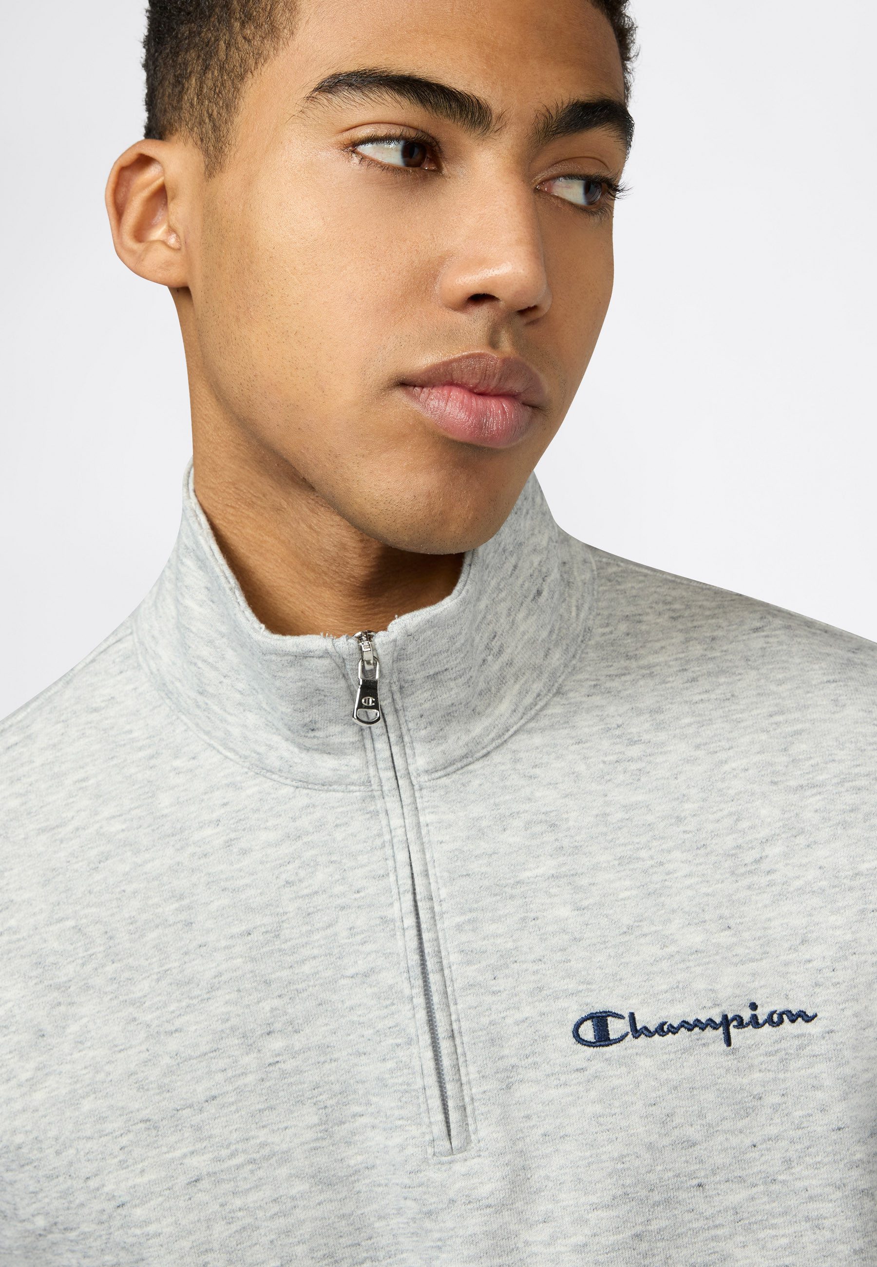 Champion Sweatshirt ICONS CONTRAST Terry Half Zip Sweatshirt sportlicher Schnitt, Halb-Zip-Verschluss