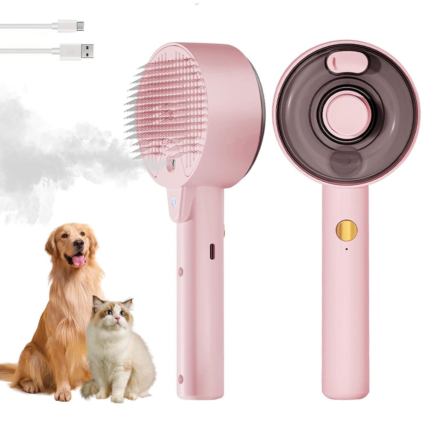 Fellbürste Dampfbürste 4 in 1 Multifunktionale Katzen Bürste