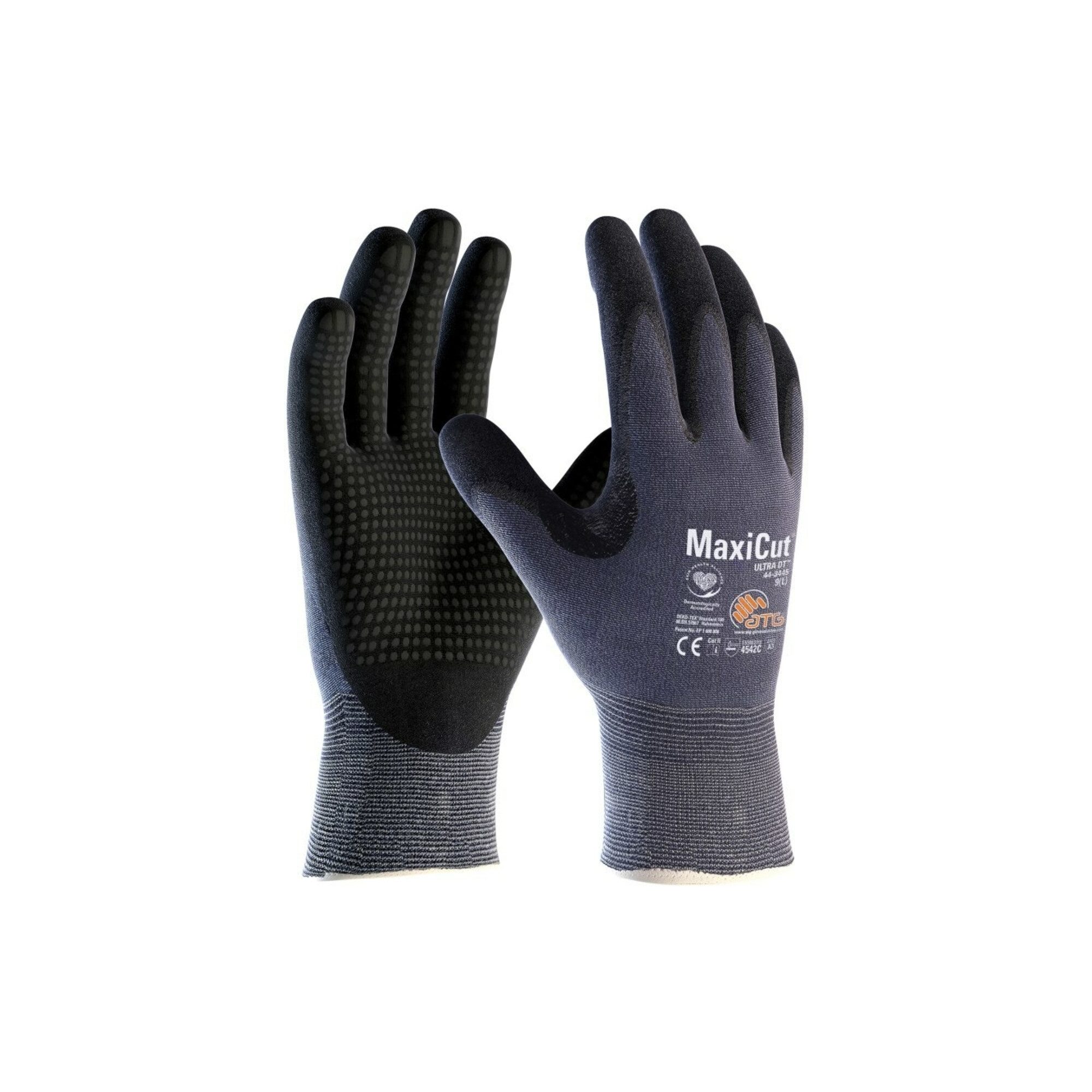 BIG Baumwollhandschuhe aTG Handschuh MaxiCut® Ultra, genoppt, Gr. 10 12 Stk
