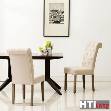 HTI-Living Esszimmerstuhl Stuhl 2er-Set Melle (Set, 2 St), Esszimmerstühle mit Knopfsteppung