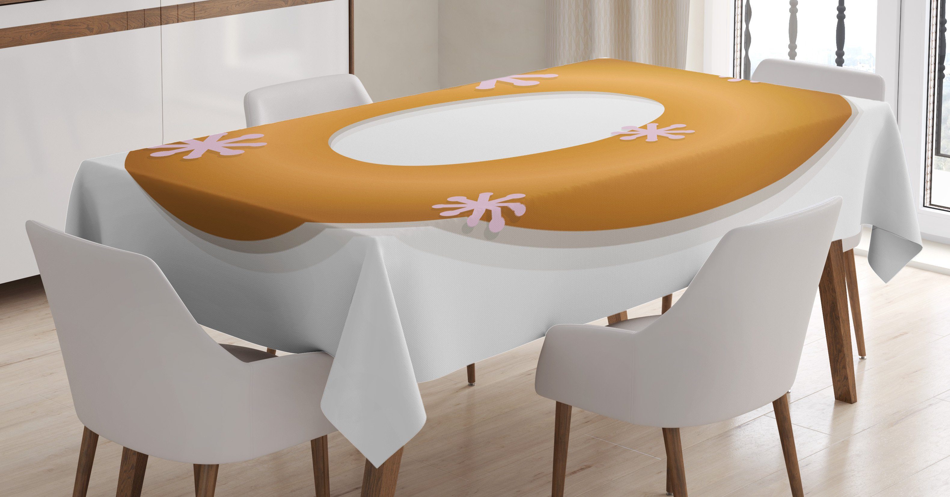 Abakuhaus Tischdecke Farbfest Waschbar Für den Außen Bereich geeignet Klare Farben, Weihnachtsalphabet O Brief Plätzchen | Tischdecken