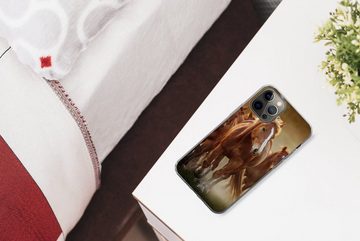 MuchoWow Handyhülle Pferde - Licht - Natur, Handyhülle Apple iPhone 12 Pro Max, Smartphone-Bumper, Print, Handy