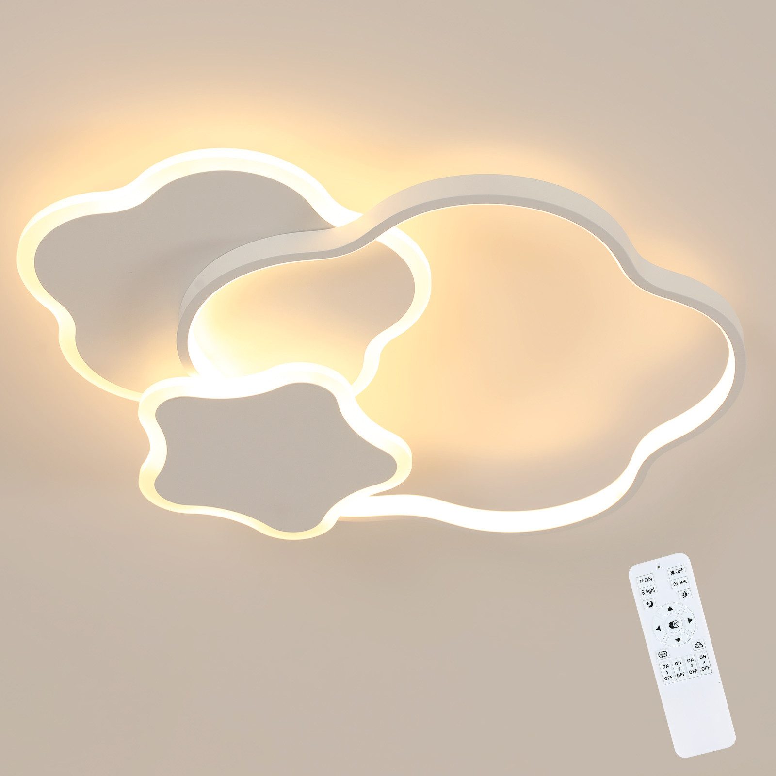 Goeco Deckenleuchte Kreative Sternen-Deckenlampe, Unendlich Dimmbar mit Fer günstig online kaufen