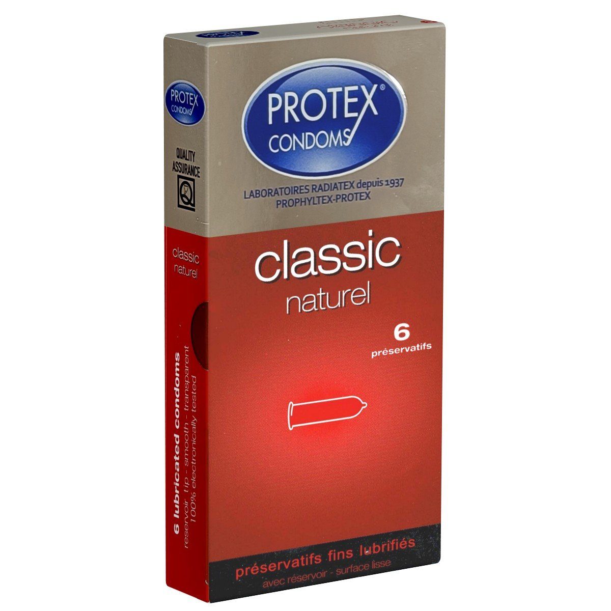 aus Frankreich Kondome 6 CLASSIC Naturel Kondome mit, Protex Packung St., klassische