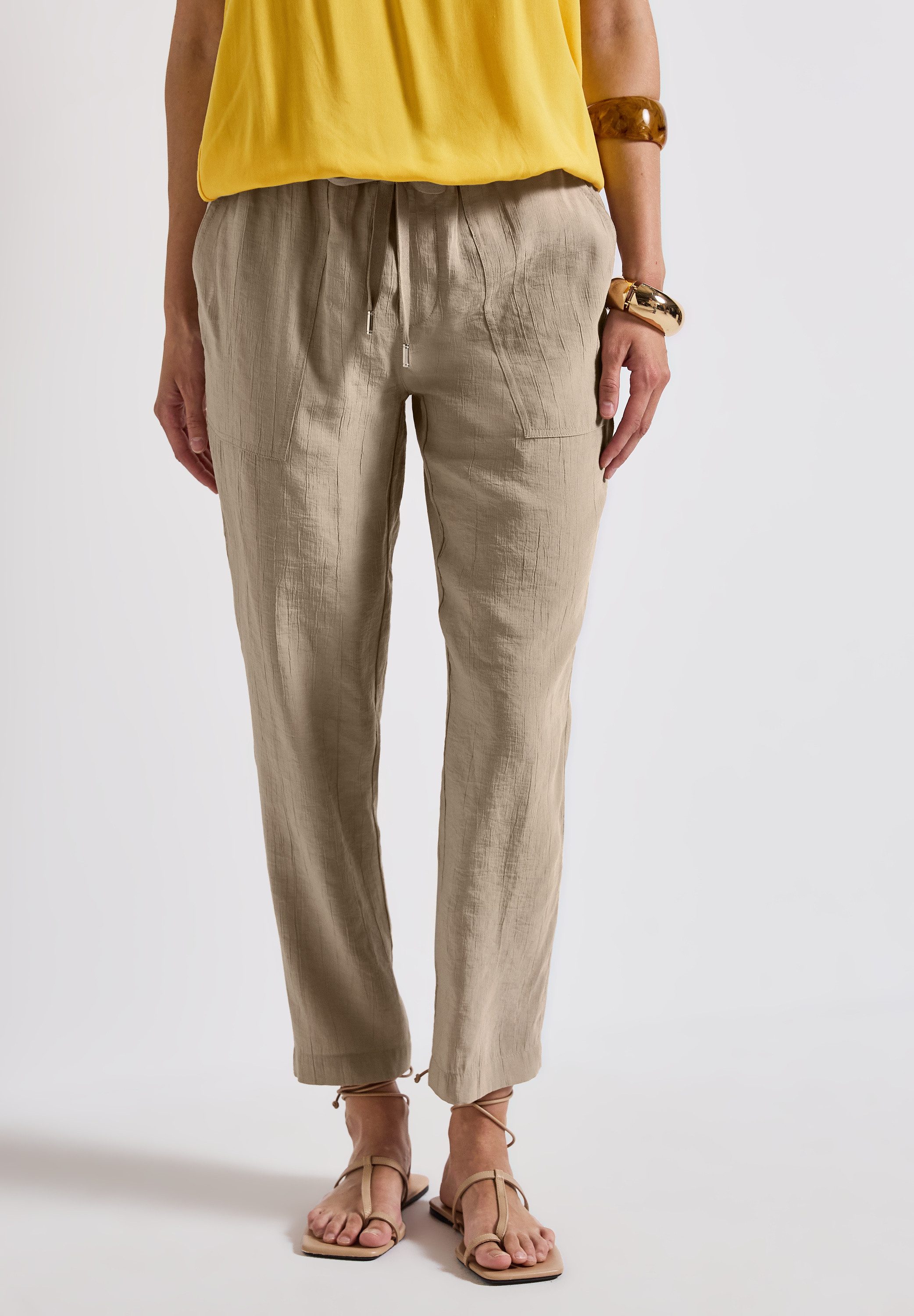 STREET ONE Röhrenhose mit Elastikbund
