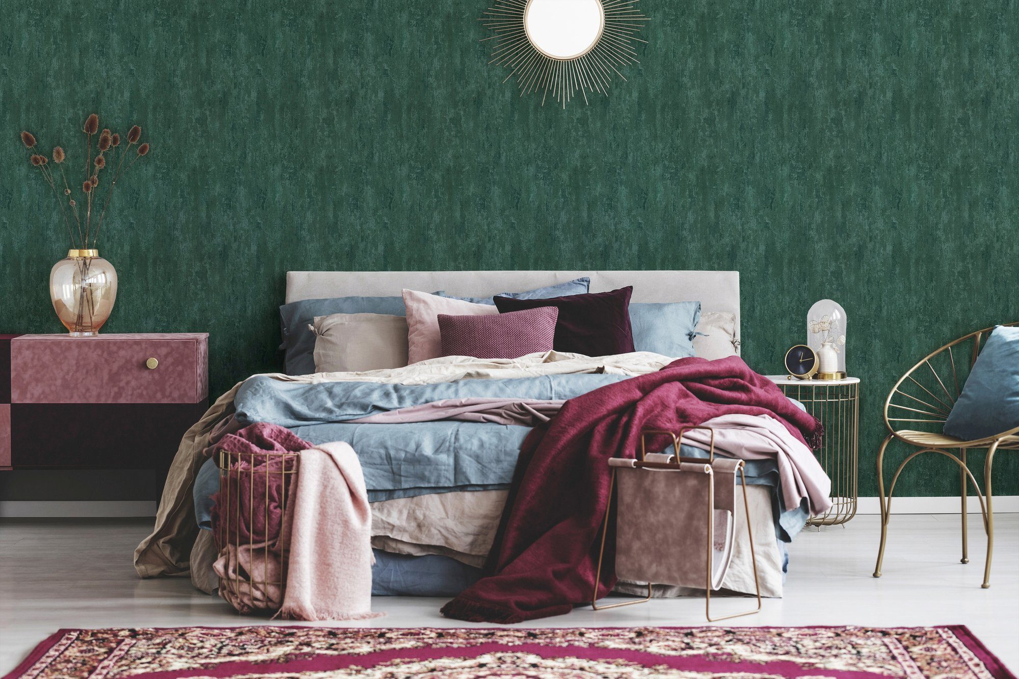 A.S. Création Vliestapete Rusted, leicht strukturiert, Metall-Effekte, Rost-Optik, abstrakt, Moderne Tapete einfarbig Tapeten Wohnzimmer Schlafzimmer Küche modern