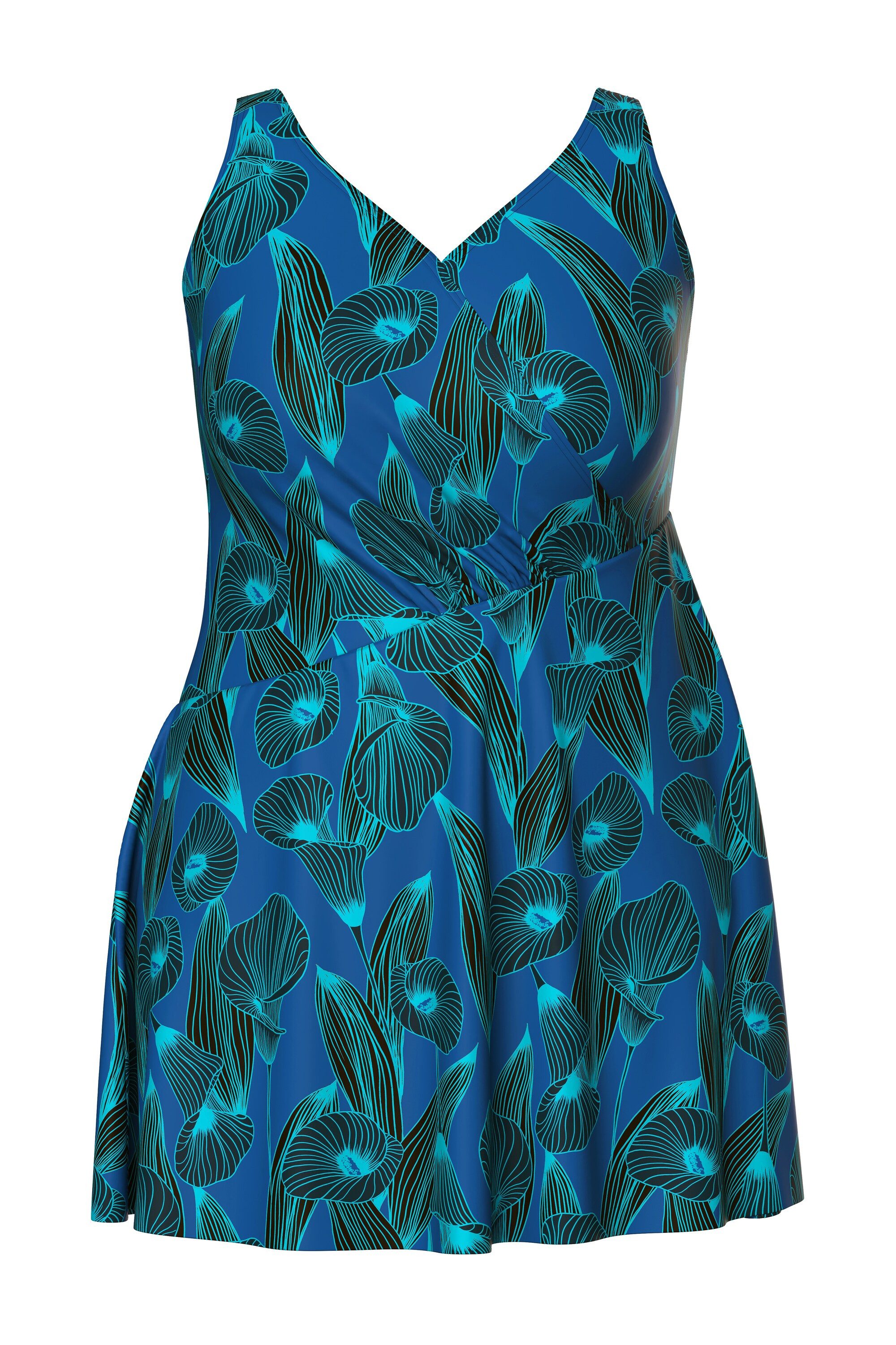 Ulla Popken Badekleid Badekleid Callas Softcups V-Ausschnitt günstig online kaufen