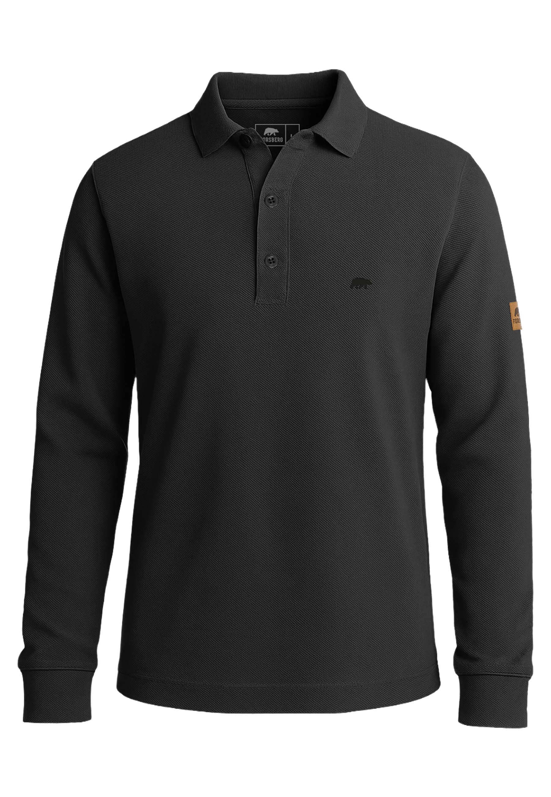FORSBERG Poloshirt Langarm Poloshirt aus Baumwolle