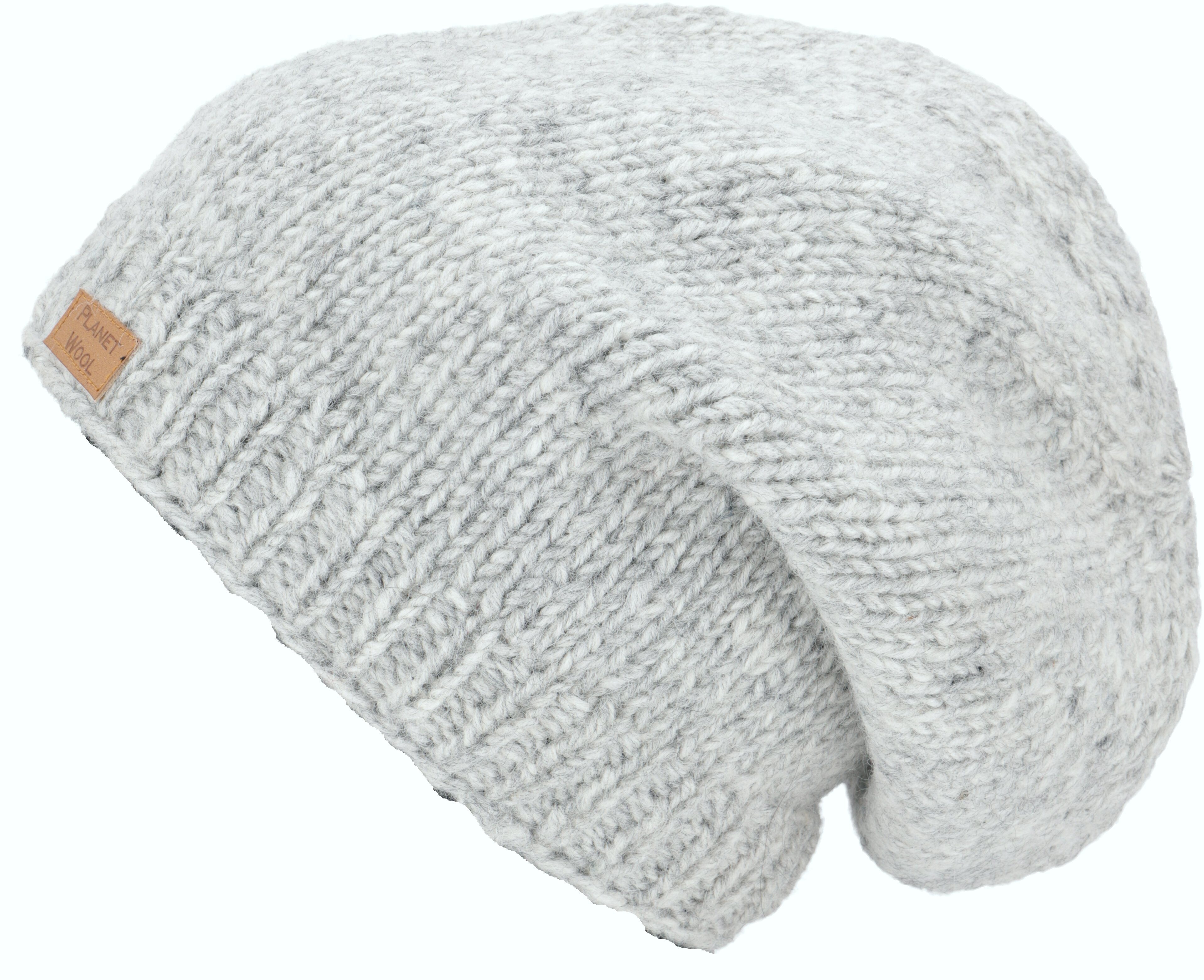 Strickmütze, Mütze, Strickmütze Beanie grau Guru-Shop Nepalmütze,..