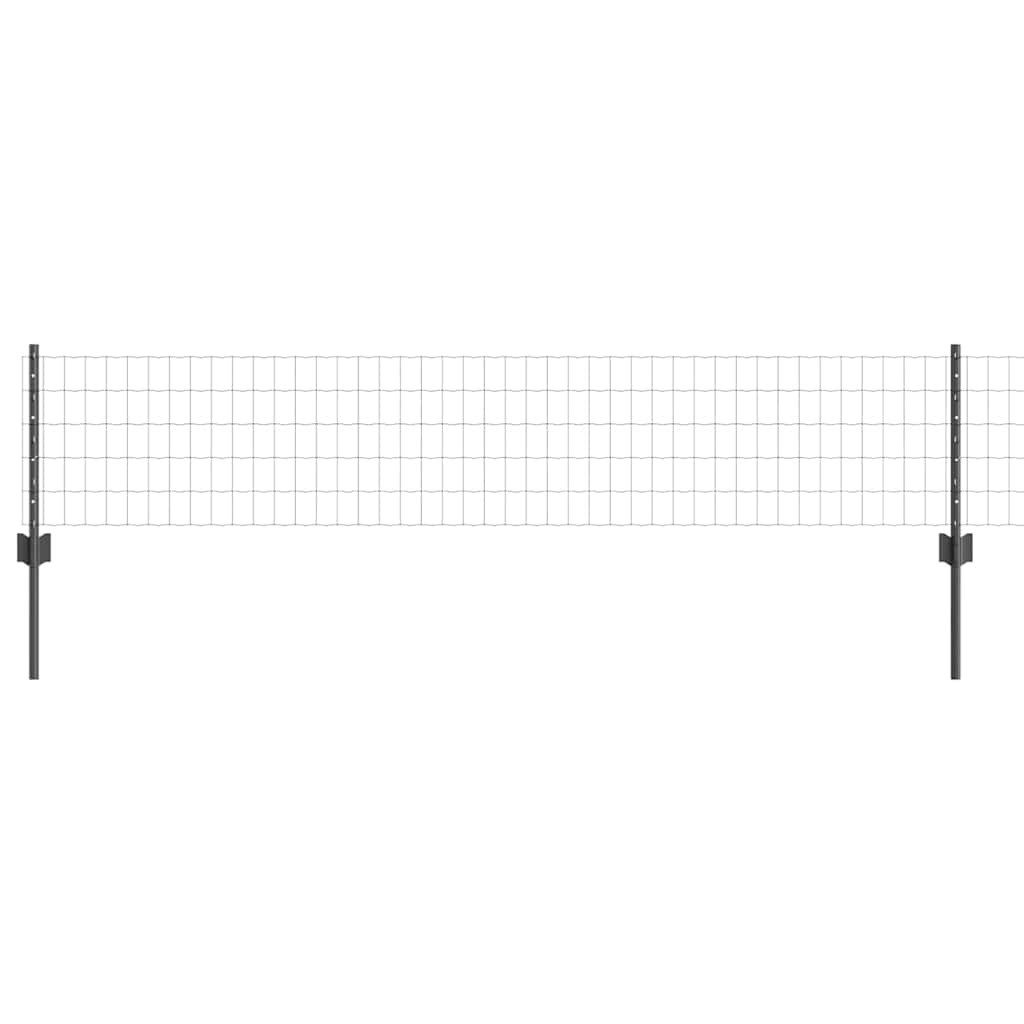 vidaXL Gartenzaun Zaun mit Pfosten Grau günstig online kaufen