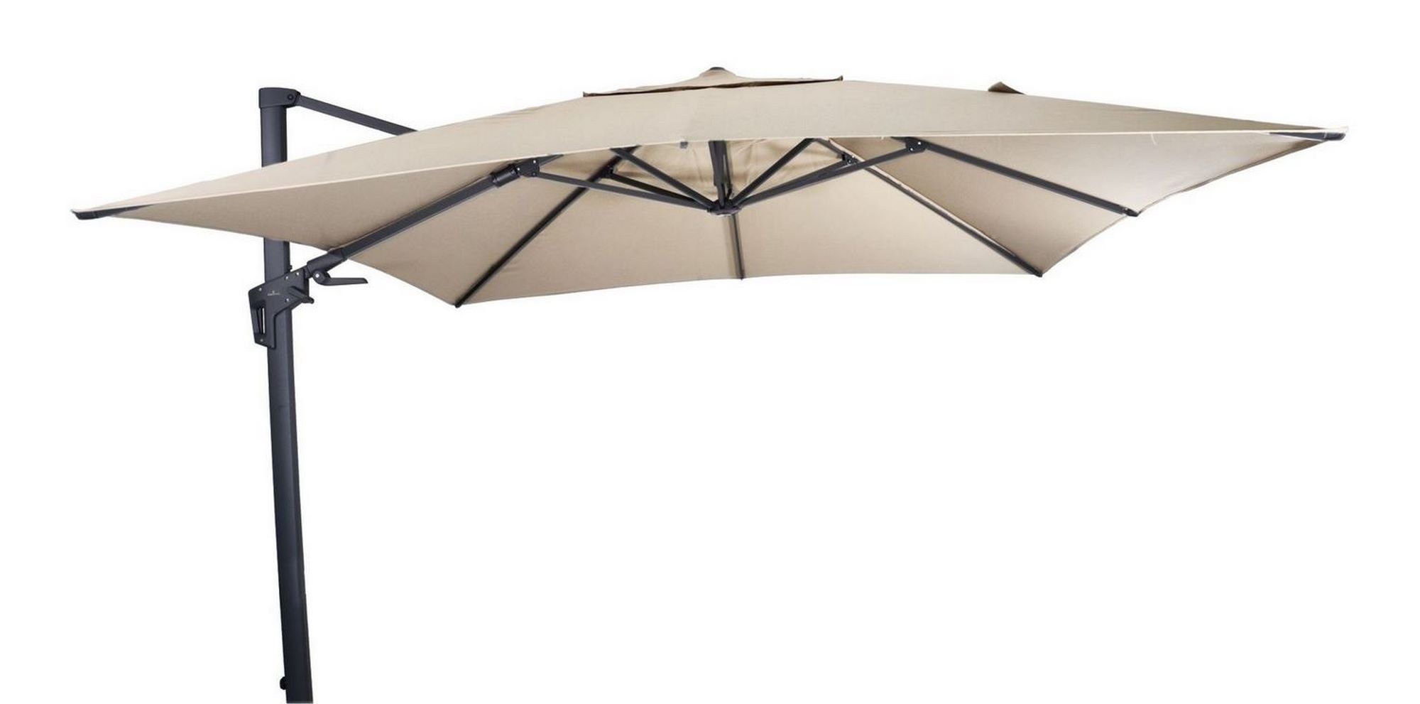 Lesli Living Sonnenschirm Lesli Living Ampelschirm "Virgo Flex" Ecru 3x3m