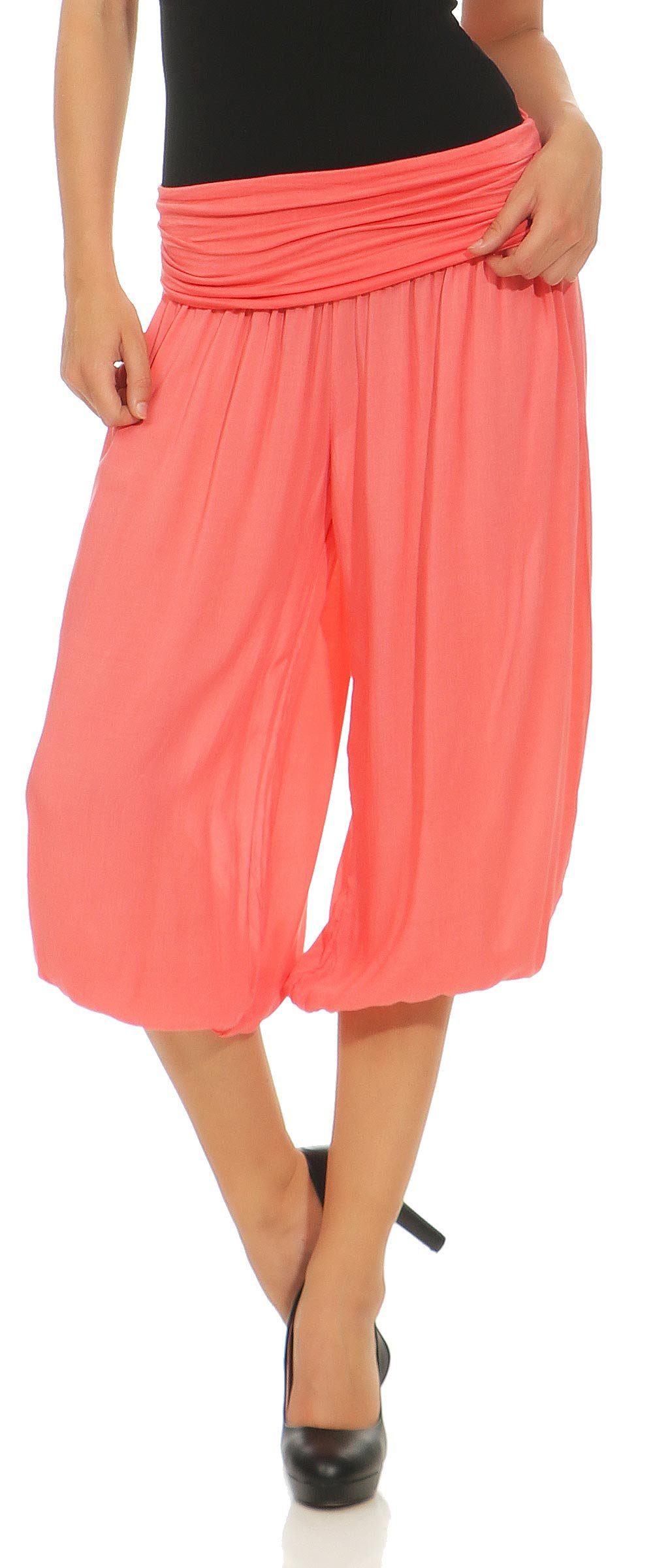 malito more than Damen 1483 Haremshose coral Caprihose fashion