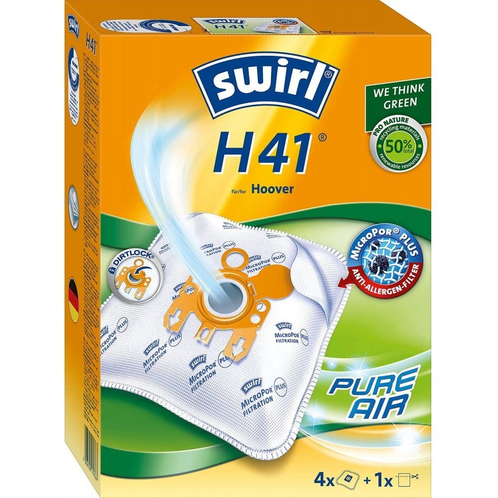 Swirl Staubsaugerbeutel H41 MicroPor Plus AirSpace - Staubsaugerbeutel - weiß