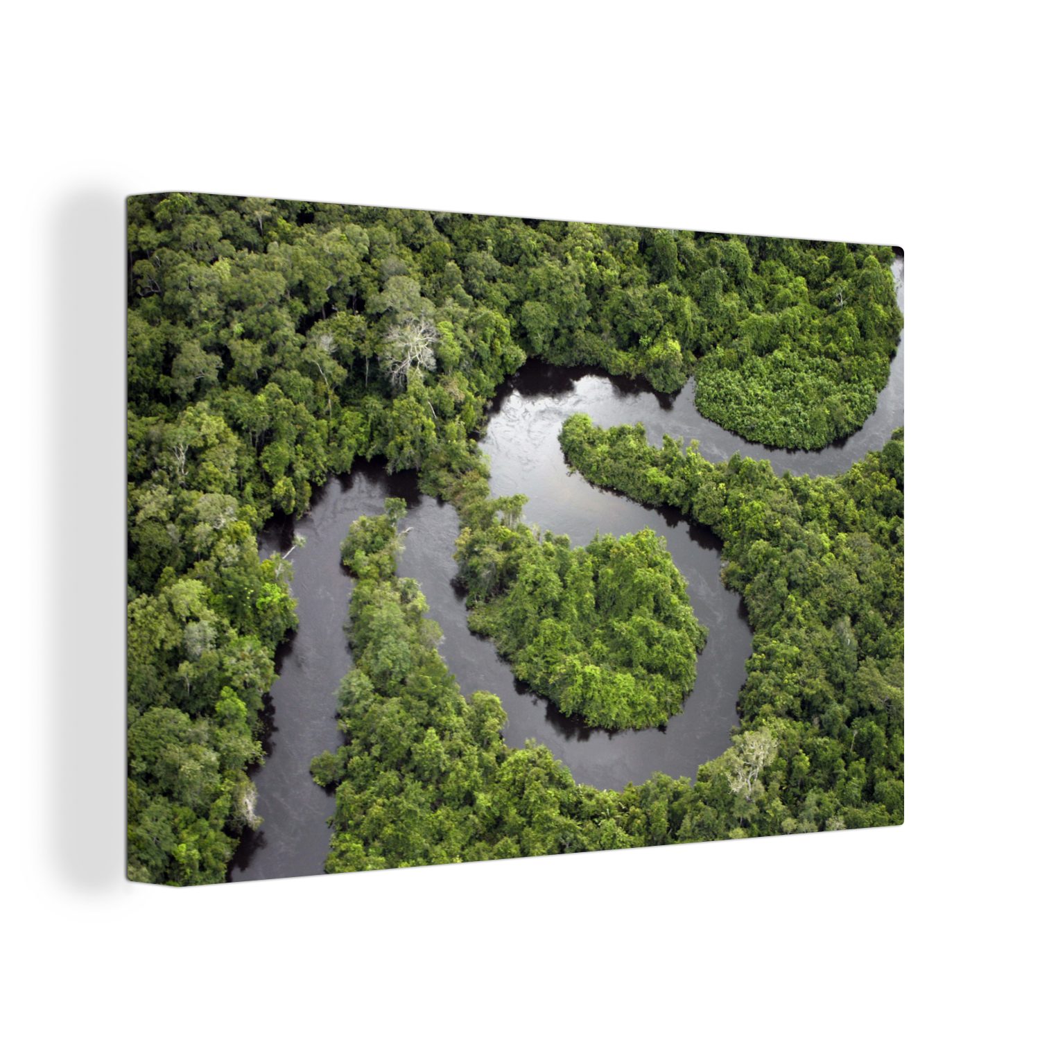 OneMillionCanvasses® Leinwandbild Regenwald und Amazonas Brasilien, (1 St), Wandbild Leinwandbilder, Aufhängefertig, Wanddeko, 30x20 cm