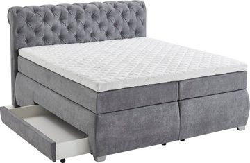 Relita Boxspringbett York, Boxspringbett mit 180 x 200 cm Liegefläche, 7-Zonen-TFK-Matratze