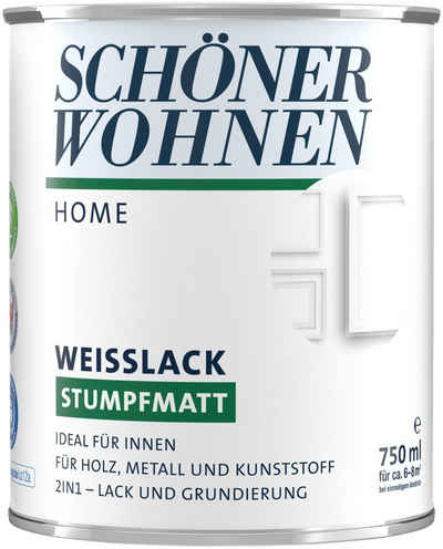 SCHÖNER WOHNEN-Kollektion Weißlack »Home«, 750 ml, weiß, stumpfmatt, vergilbungsbeständiger Acryllack