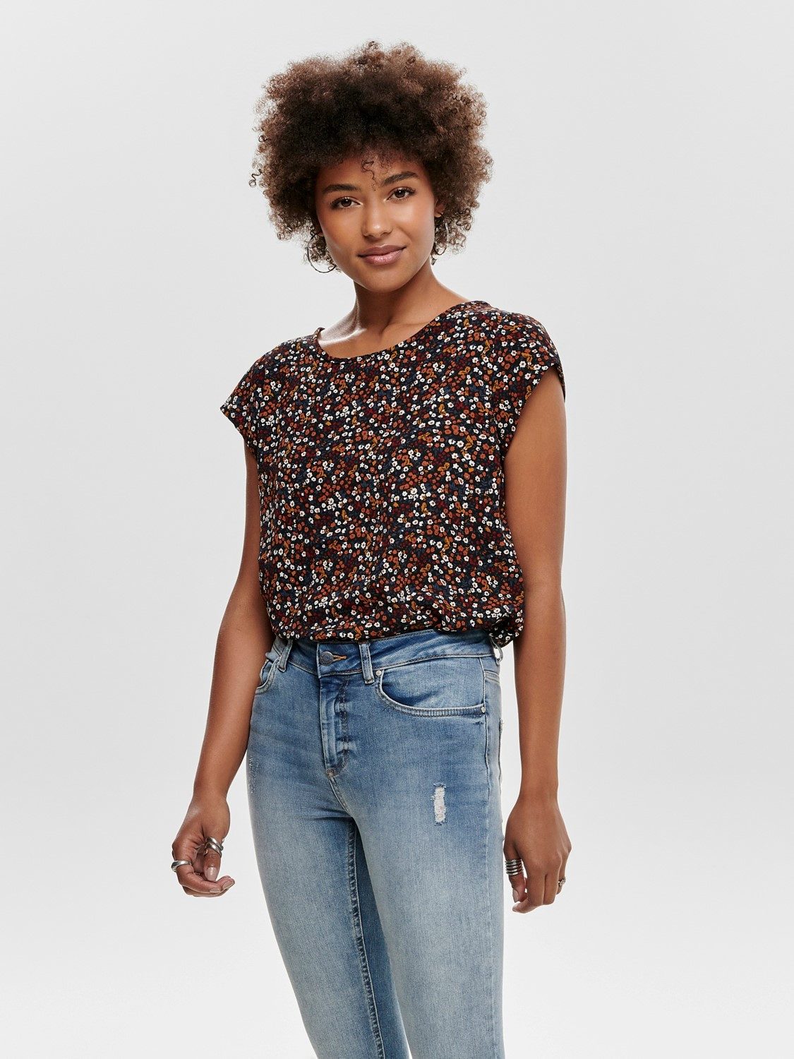 ONLY Blusenshirt (1-tlg) ONLVIC S/S AOP TOP NOOS PTM günstig online kaufen