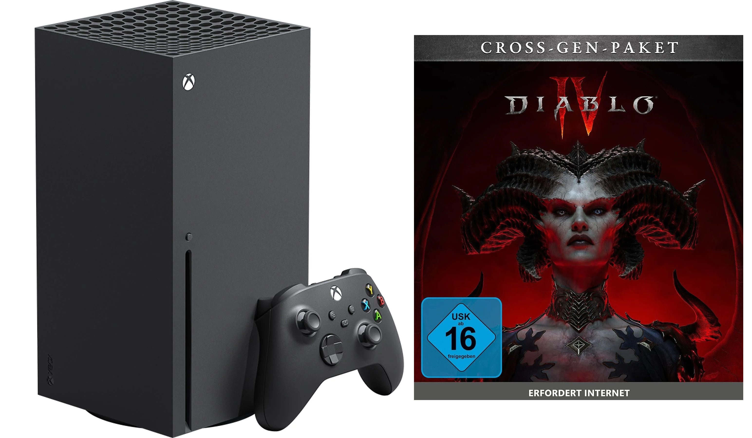 Microsoft Xbox series x - Diablo IV Code 1TB (Bundle, Set), 4K - HDR - Spielkonsole