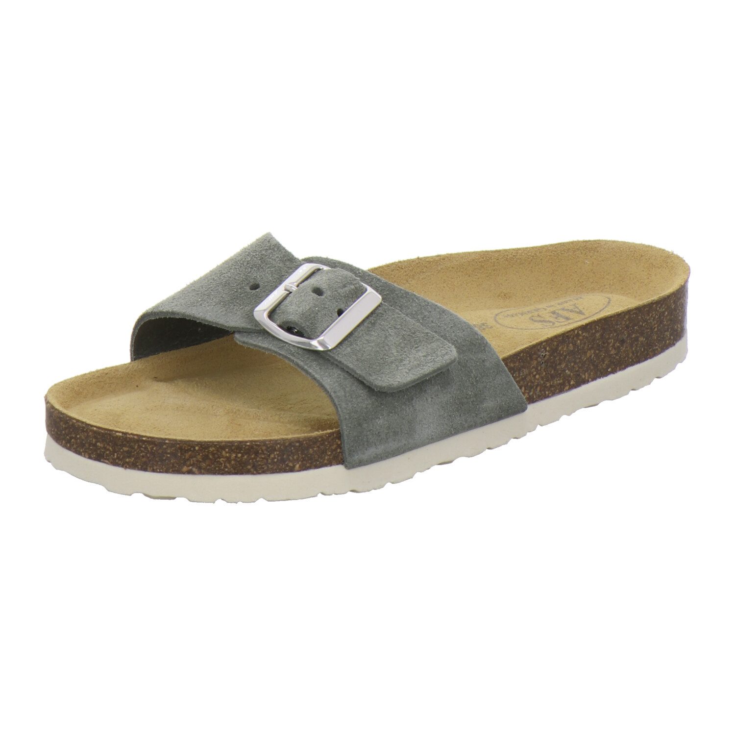 AFS-Schuhe 211266 Sommer Pantolette für Damen mit Fußbett, bequeme Sandalen aus Leder