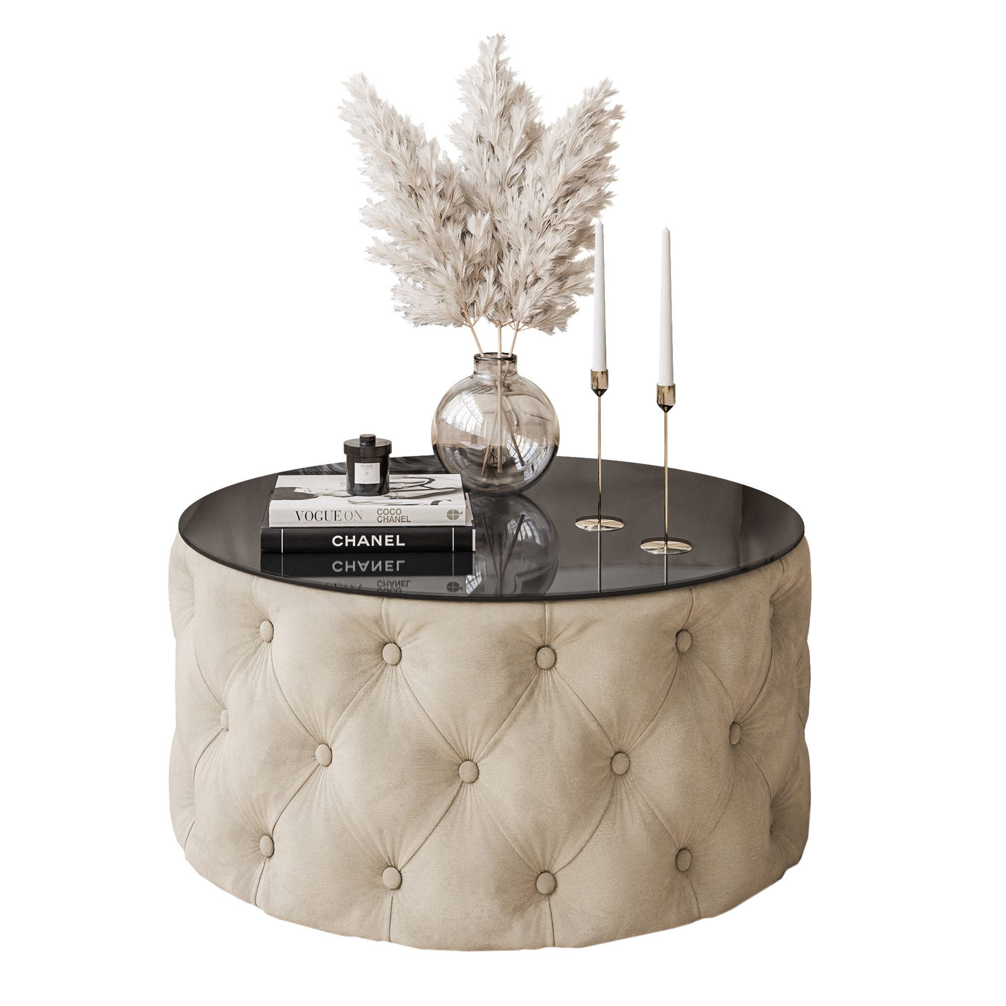 Lookway Couchtisch CHESTERFIELD 70 cm runder günstig online kaufen