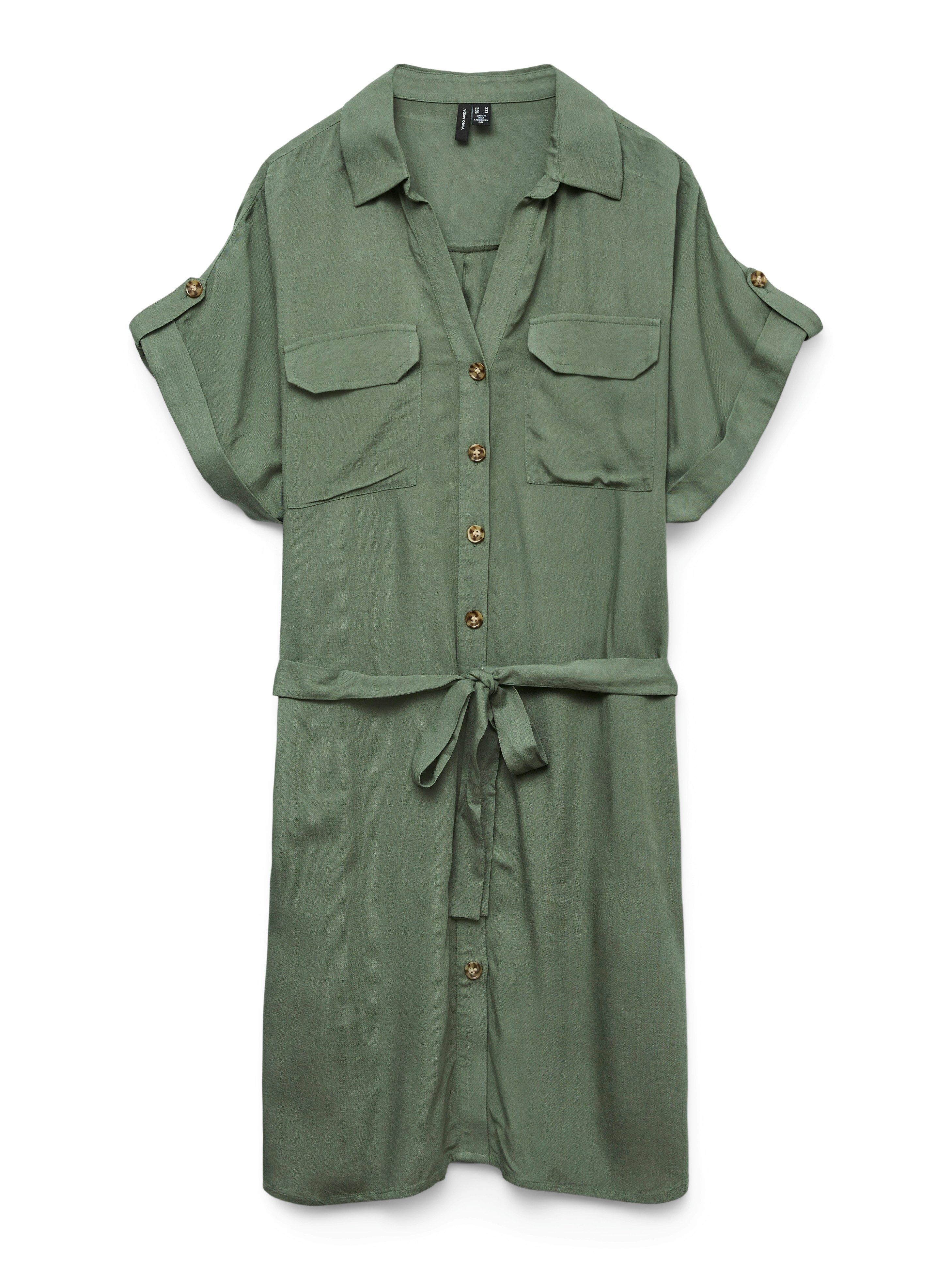 Hemdblusenkleid VMBUMPY SS SHORT SHIRT DRESS WVN GA NOOS