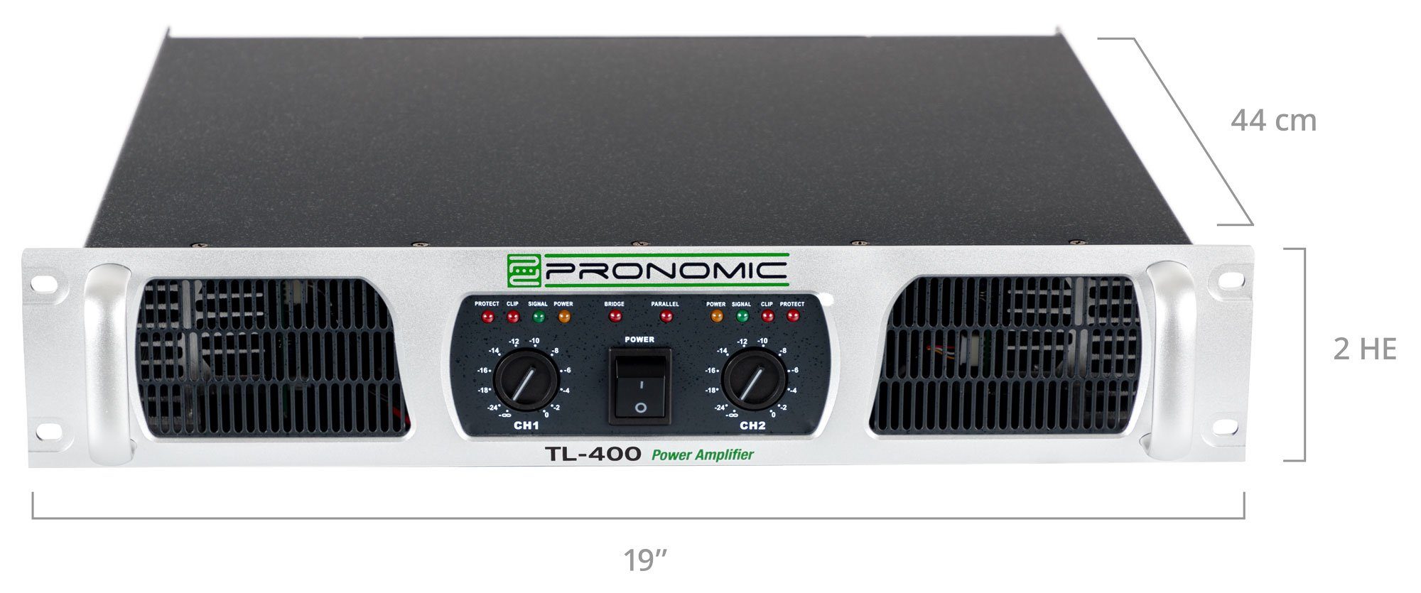 Schraubklemmen, 1000 Verstärker 2 Pronomic Watt Ohm) 2000 Kanäle: 2 2x (Anzahl Lautsprecher- Endstufe TL-400 an mit Kanal W, Stereo-Leistungsverstärker