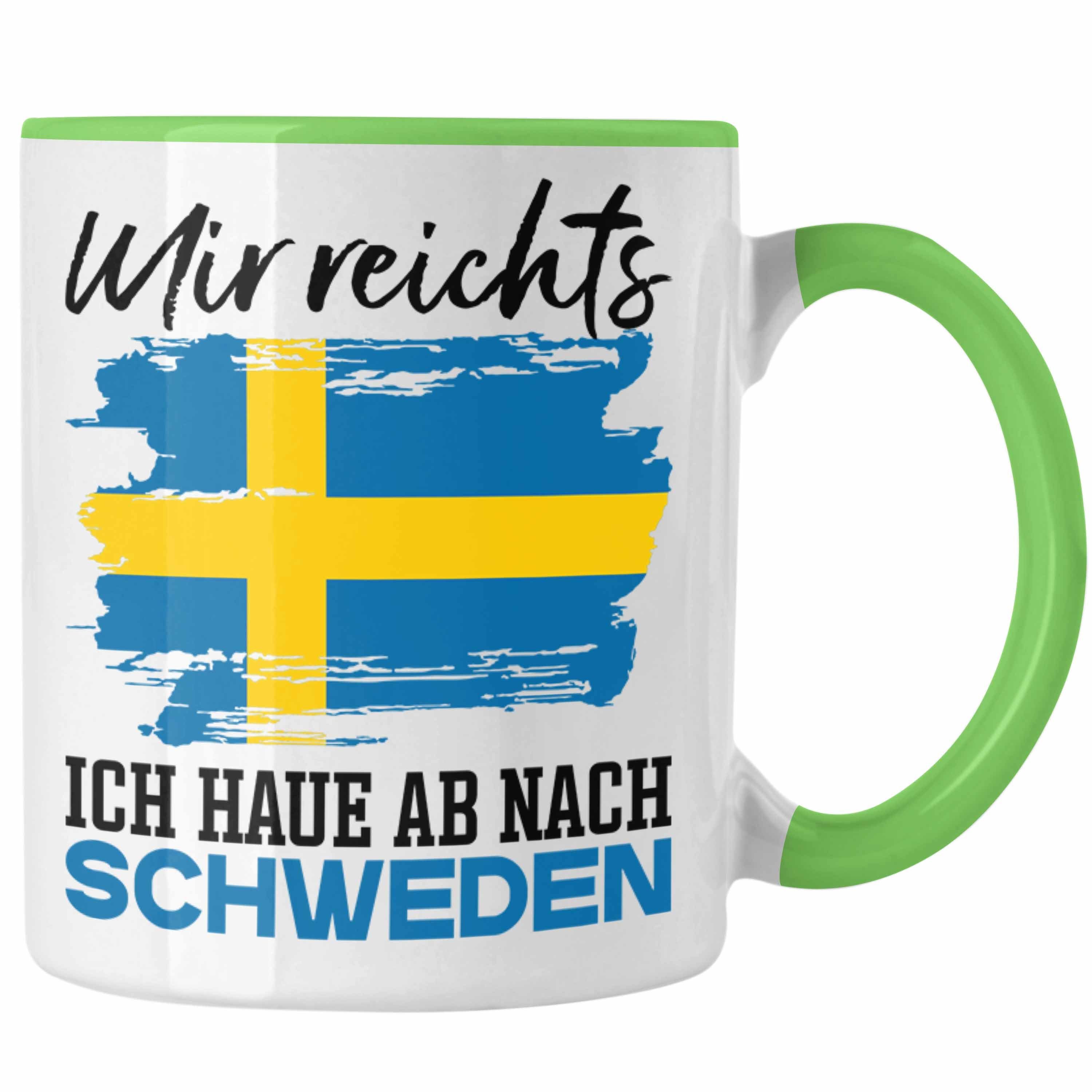 Trendation Tasse Mir Reichts Ich Hau Ab Nach Schweden Tasse Geschenk Urlaub Schweden U Grün