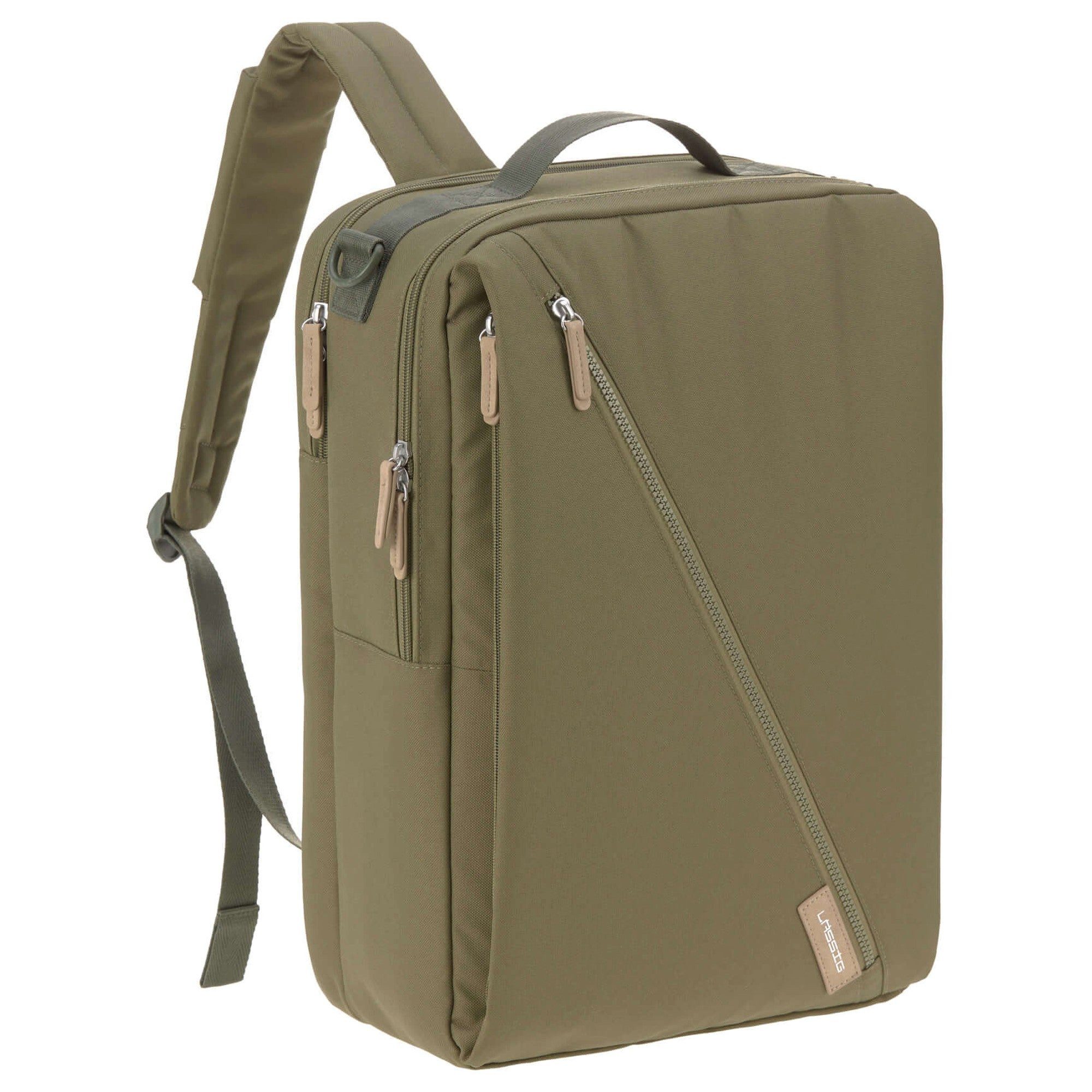 LÄSSIG Wickeltasche Green Label Tidy Talent - Wickelrucksack 15" 45 cm (olive)