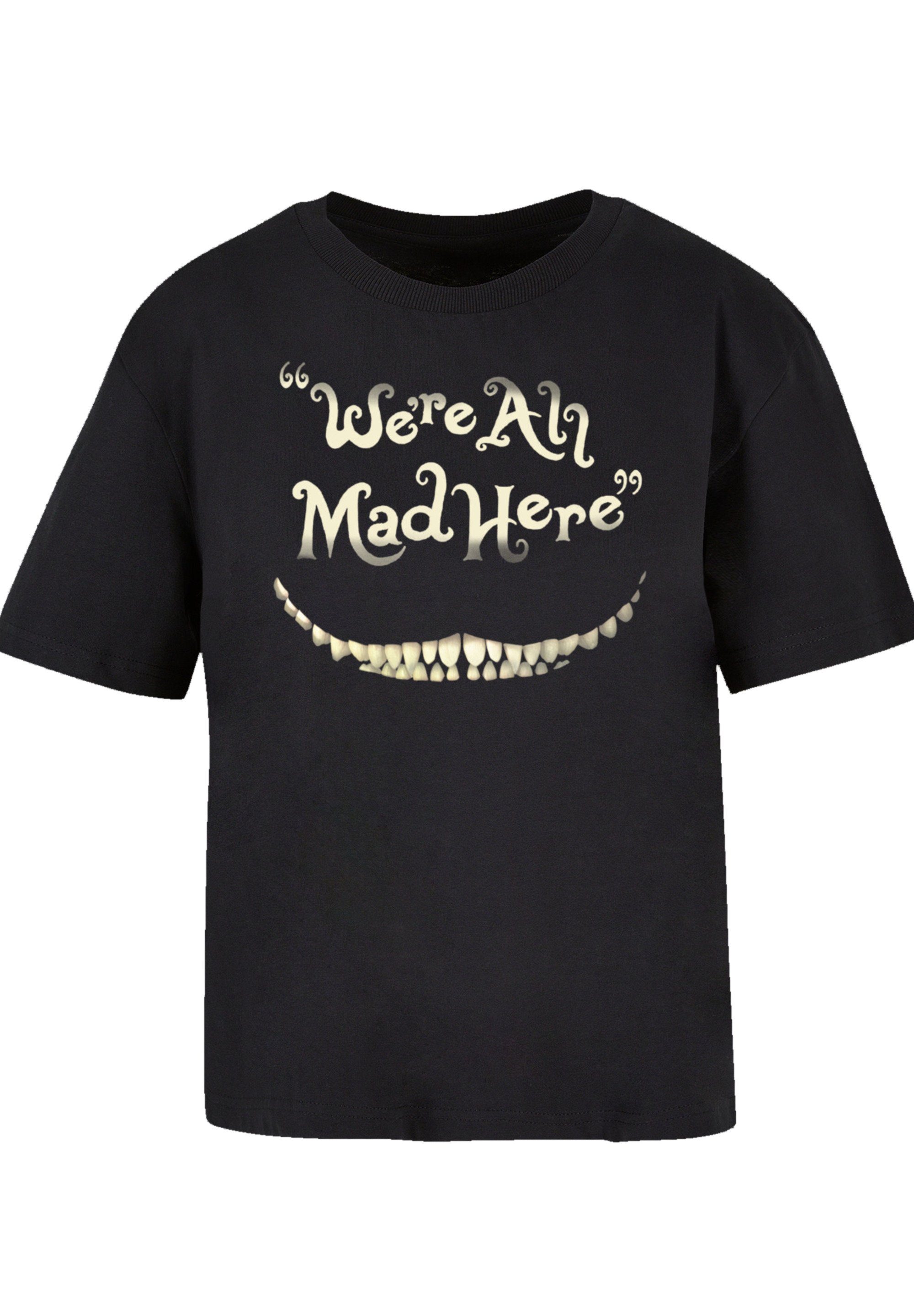 F4NT4STIC T-Shirt Premium Mad Disney Here Alice im Qualität Wunderland Smile